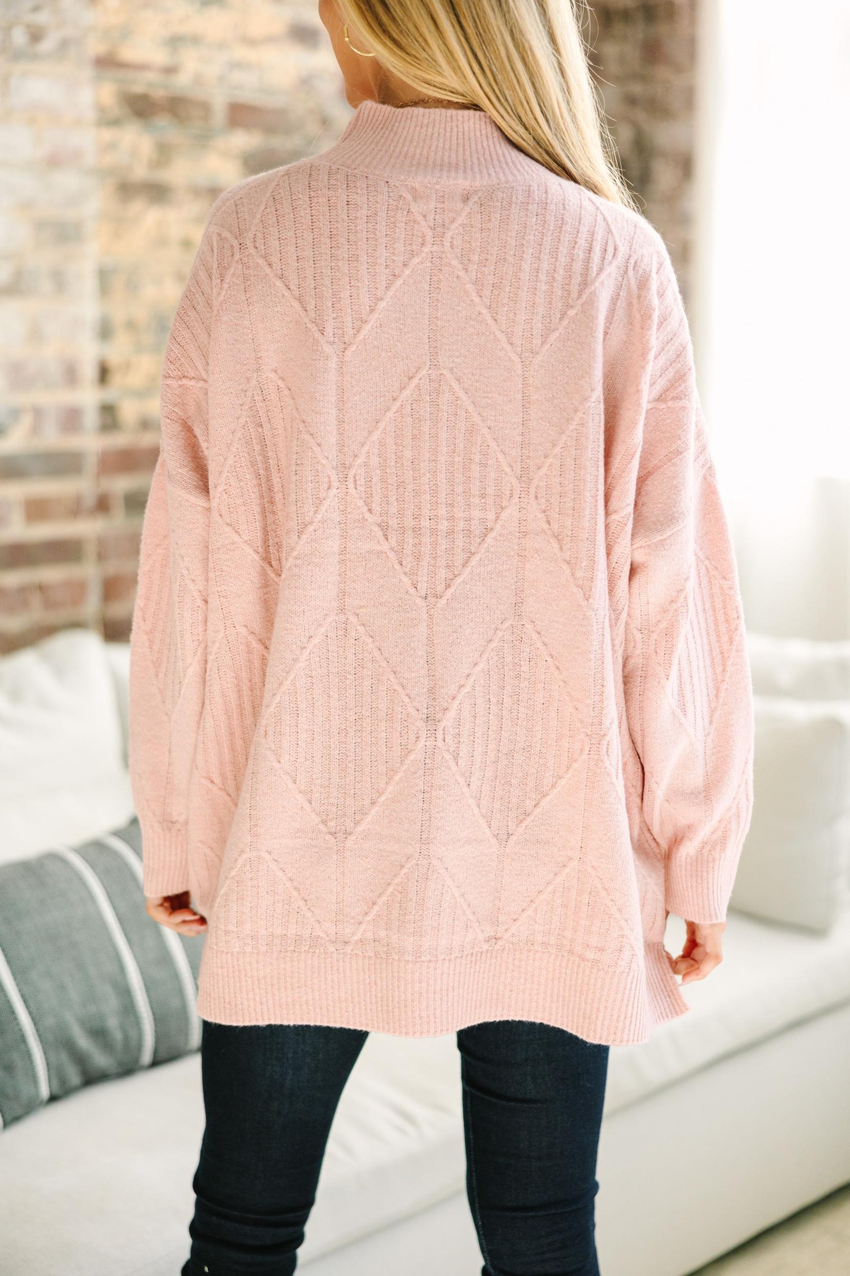 Walk The Walk Blush Pink Sweater Female Product Image