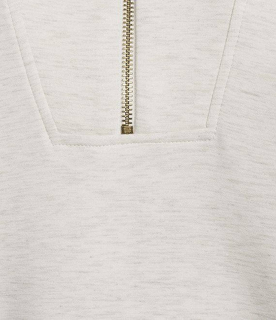 Varley Davidson DoubleSoft® Coordinating Stand Collar V-Neck Quater Zip Long Sleeve Sweat Jacket Product Image