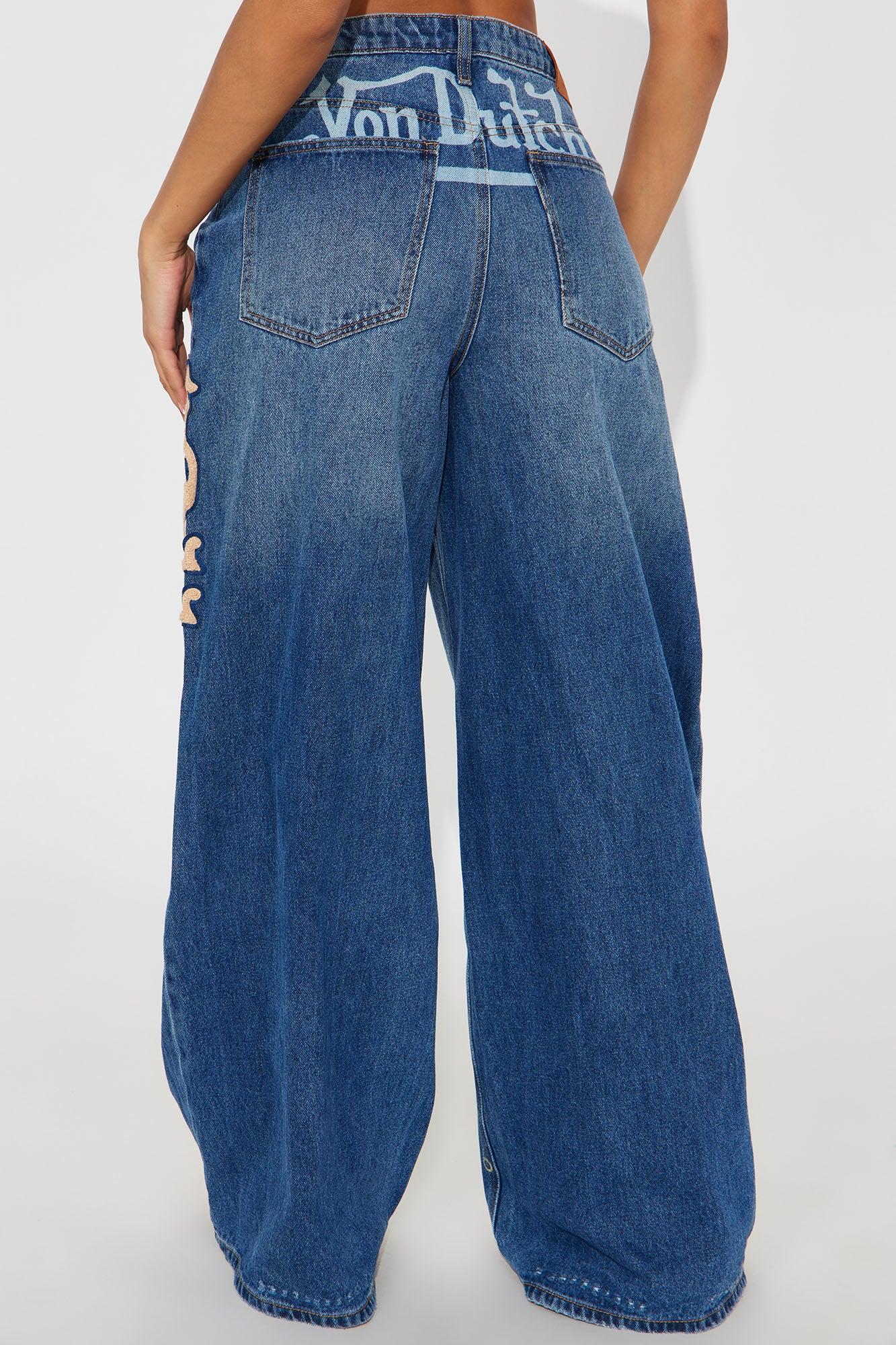Von Dutch Originals Baggy Jeans - Dark Wash Female Product Image