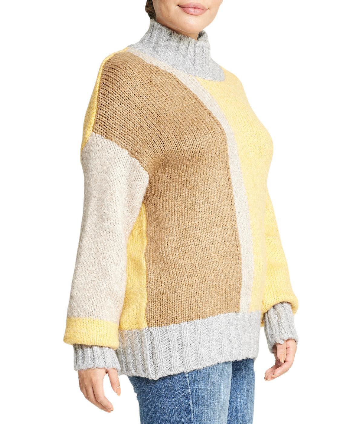 Color Block Tunic Sweater Product Image