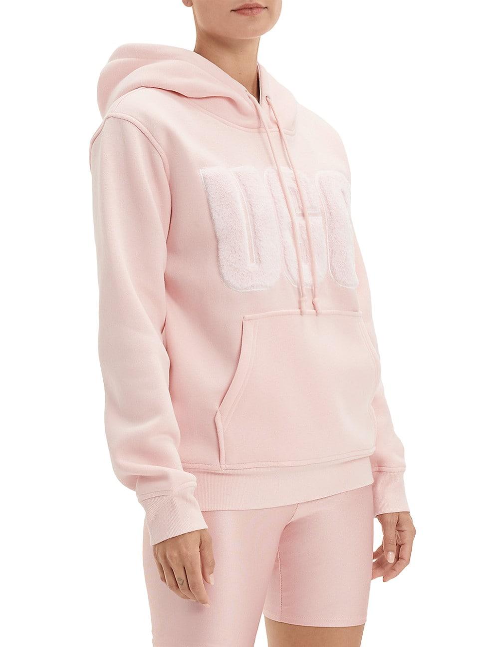 Womens Fuzzy Logo Hoodie Product Image