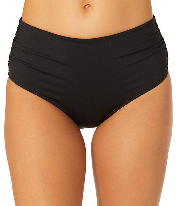 Anne Cole Live In Color Convertible High Waisted Shirred Swim Bottom Product Image
