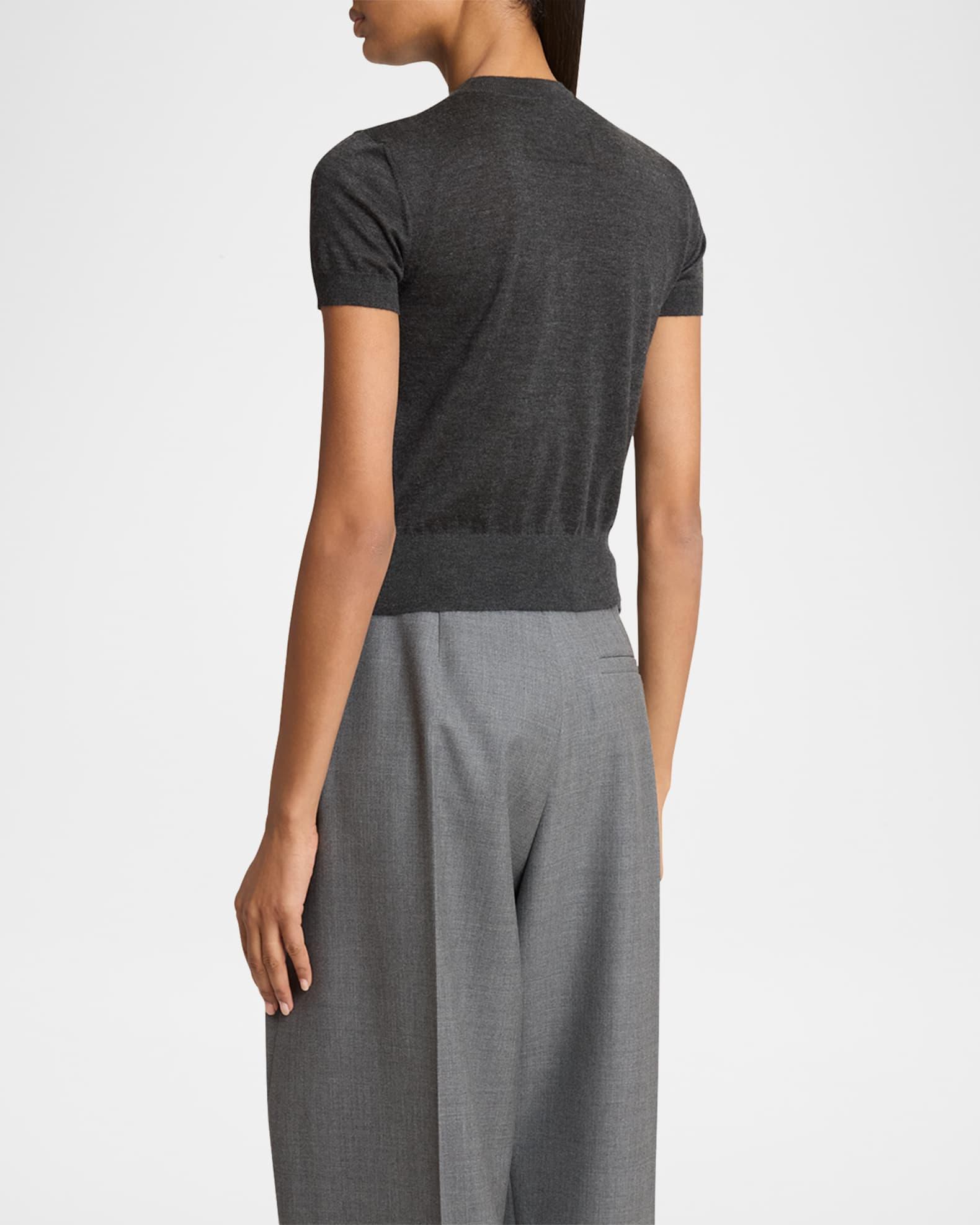 Cashmere Short-Sleeve Crewneck Sweater Product Image