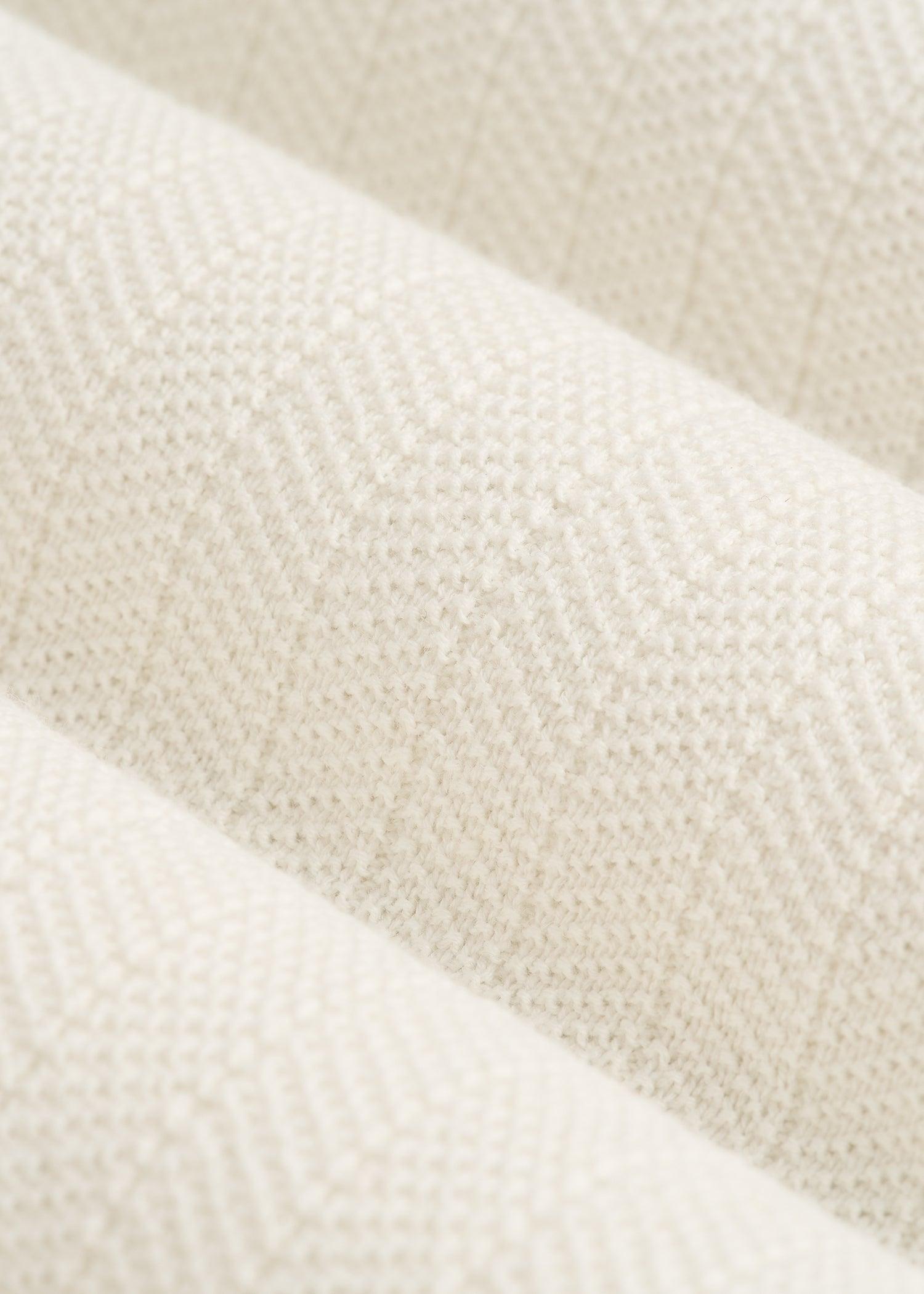 Linen Blend Ribbed Knit Polo Shirt for Tall Men in Stone Male Product Image