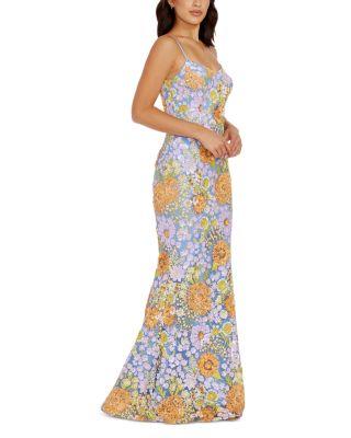 Giovanna Printed V Neck Dress Product Image