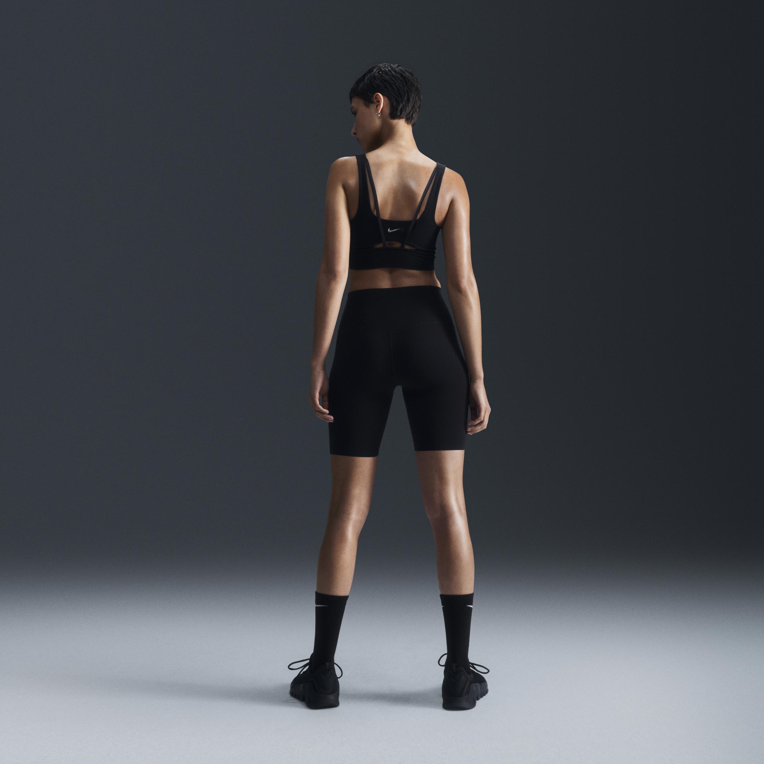 Nike Womens Zenvy Medium-Support Padded Longline Sports Bra | DO6619-010 Product Image