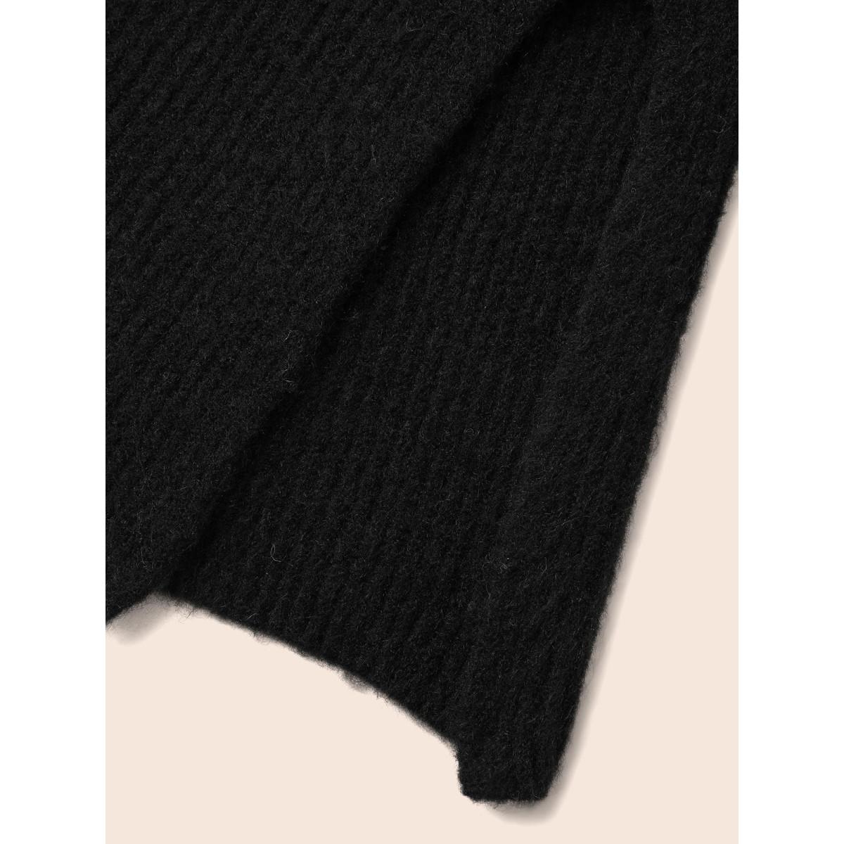 Plus Size Supersoft Essentials Turtleneck Slim-Fit Pullover Black Women Casual Loose Long Sleeve Turtleneck Everyday Pullovers BloomChic 28/5X Product Image