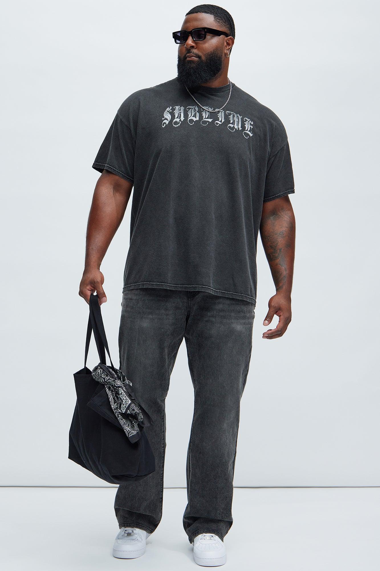 Andrew Stacked Skinny Flare Jeans - Black Wash Product Image