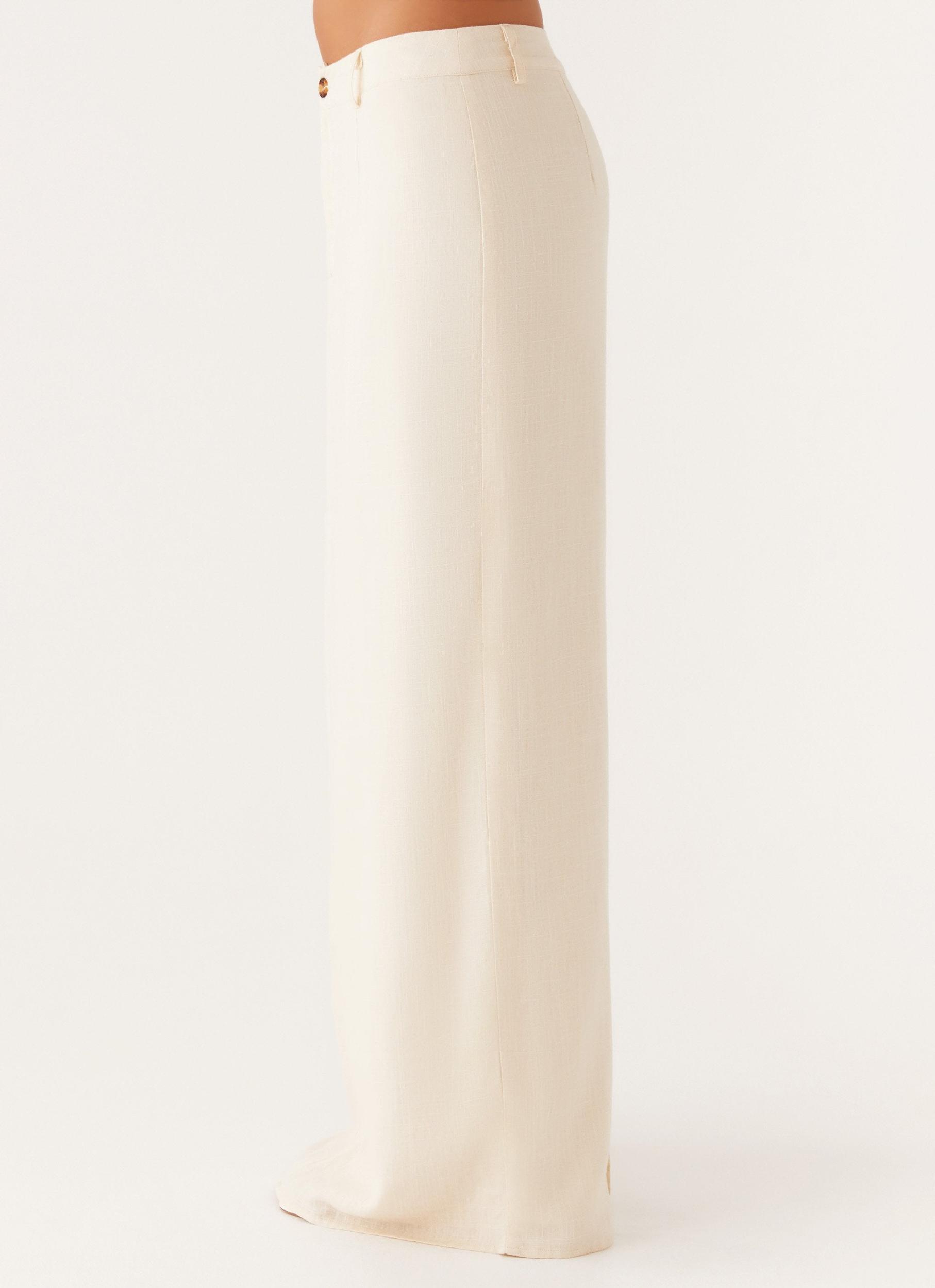Celeste Linen Maxi Skirt - Ivory Product Image