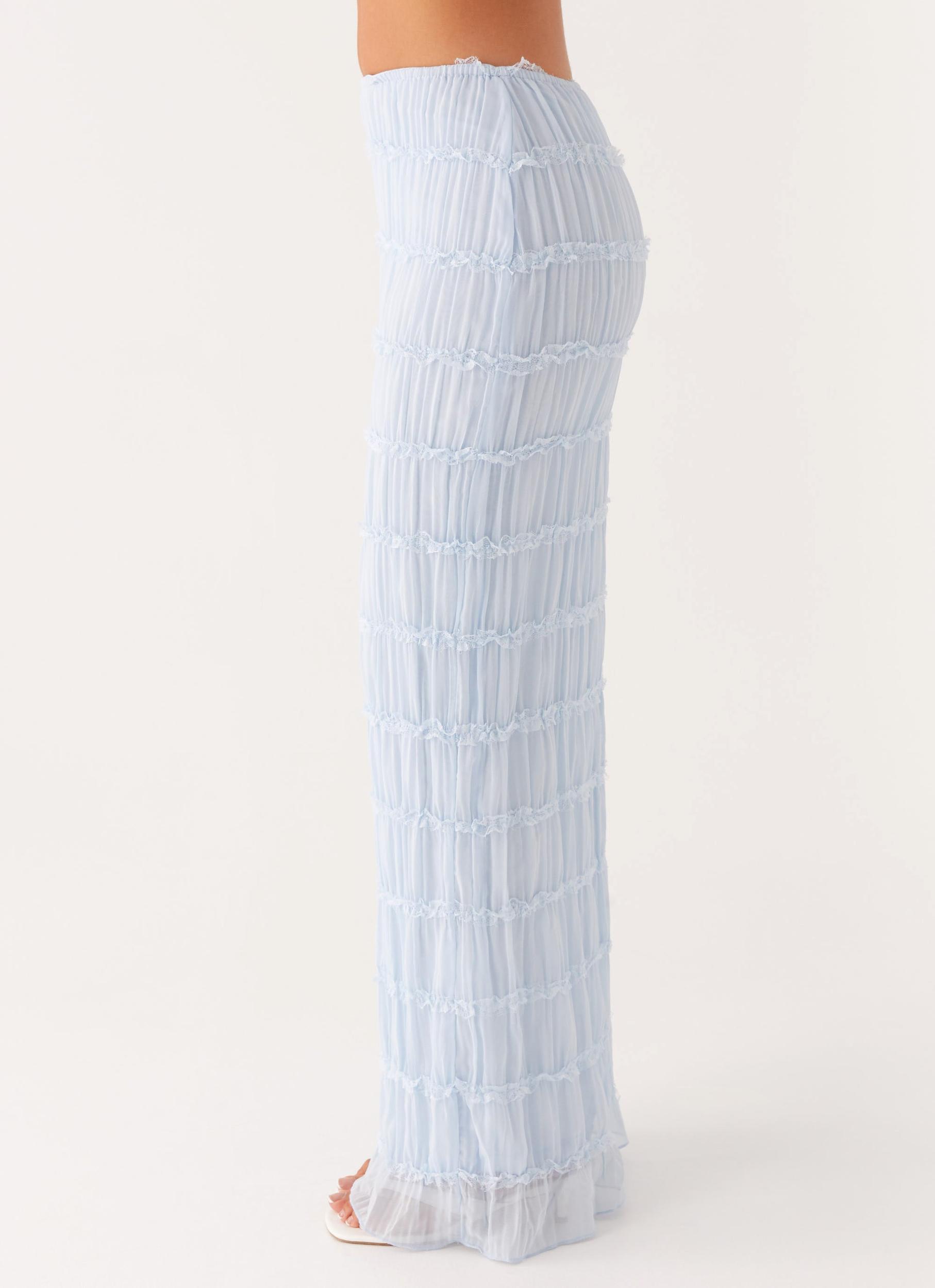 Daydreaming Low Rise Maxi Skirt - Blue Product Image