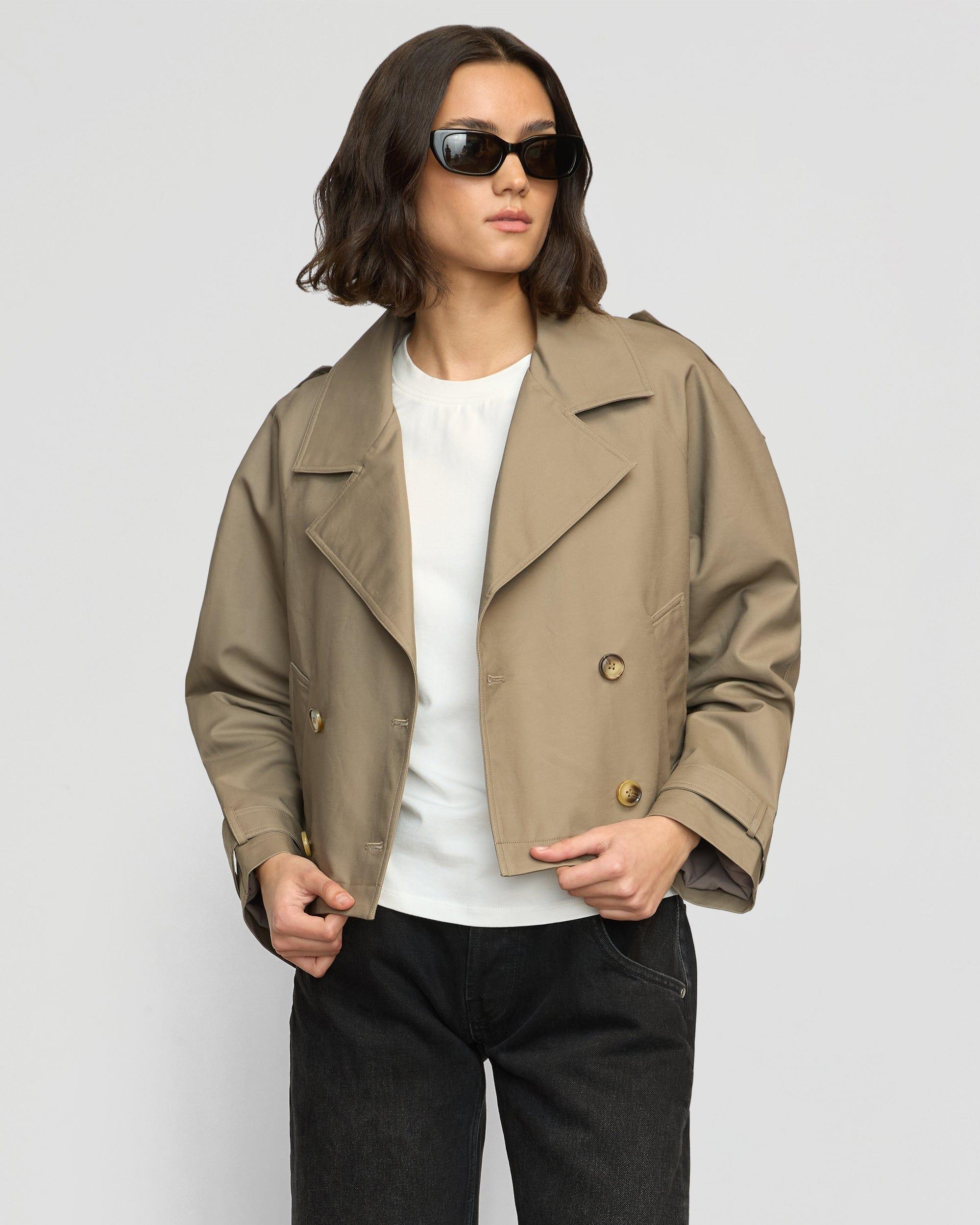 Luca Cropped Trench Jacket Product Image