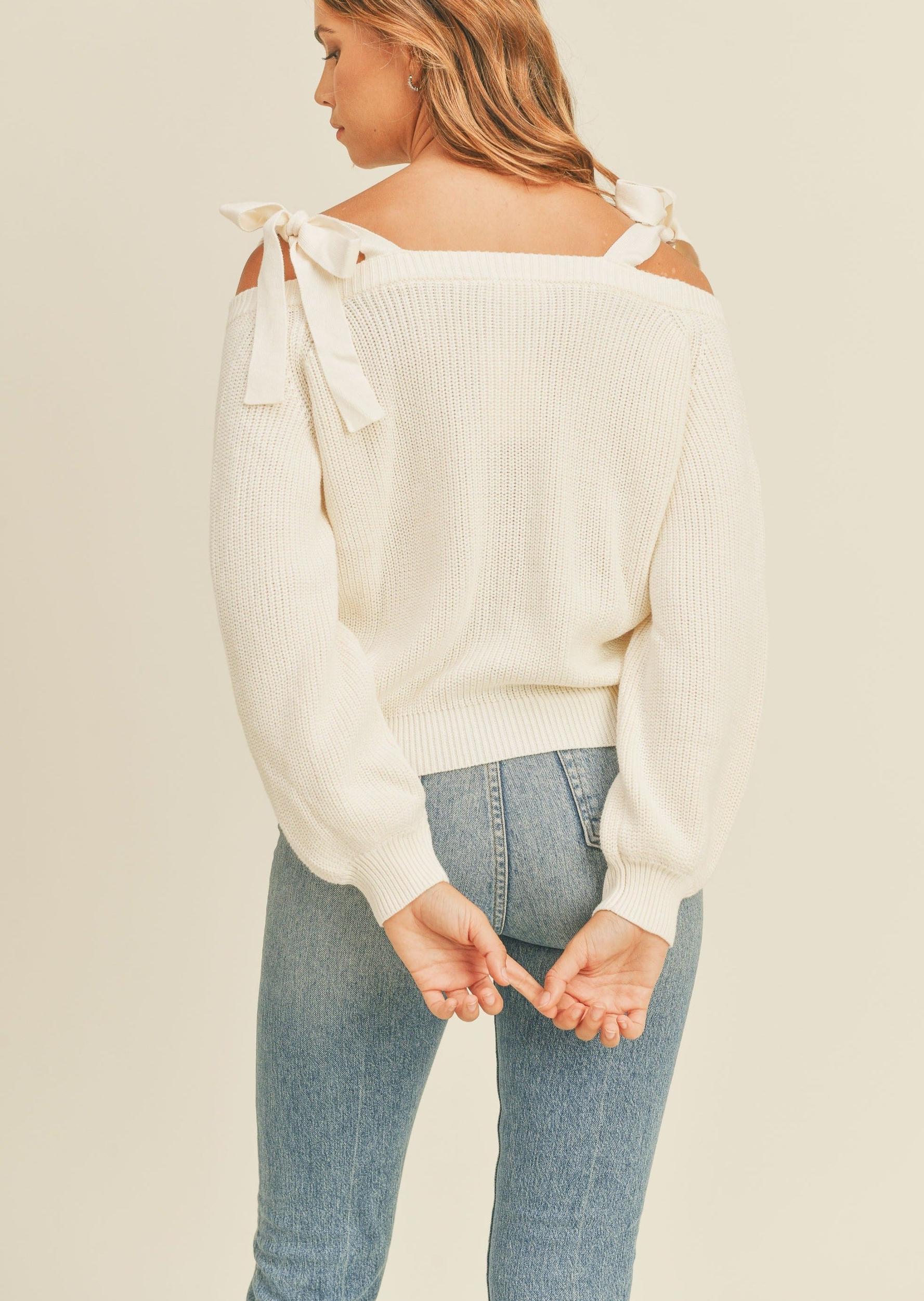 Off Shoulder Strap Sweater Product Image