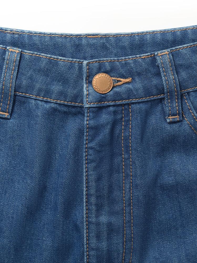 Rhinestone Denim A-Line Women Shorts Product Image