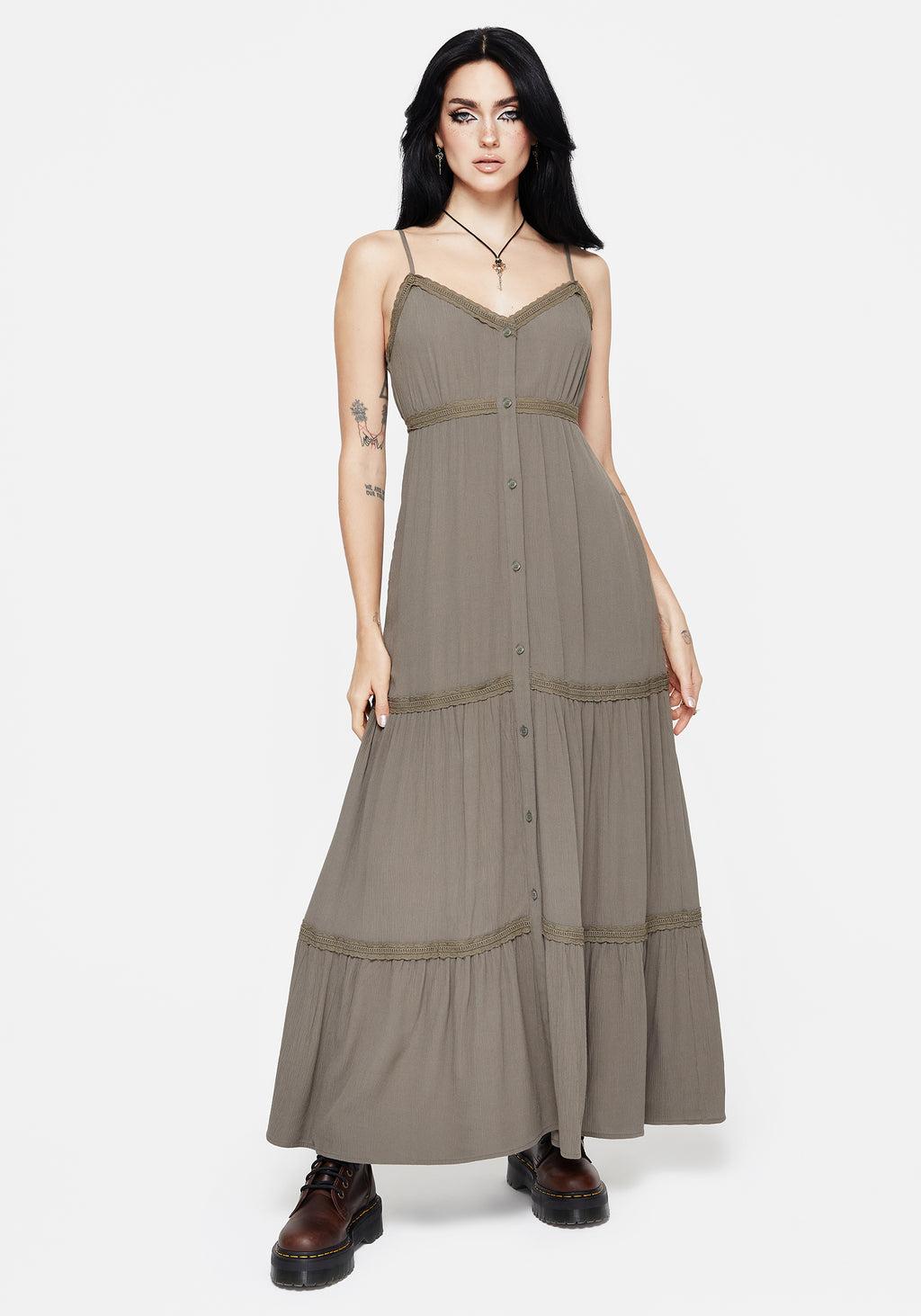 Sara Tiered Lace Maxi Cami Dress Product Image