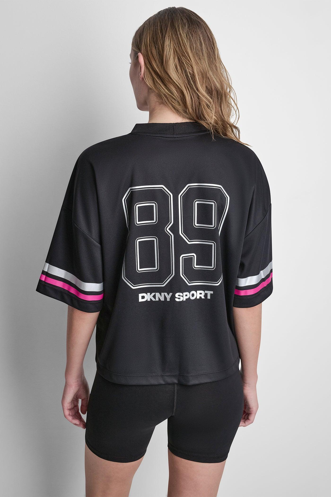RHINESTONE VARSITY LOGO V-NECK JERSEY Product Image