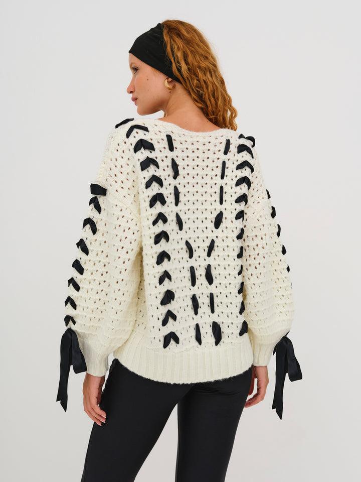 Laurel Sweater — Ivory Product Image