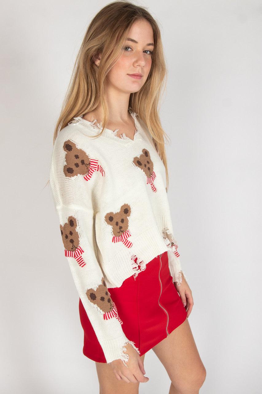 Cozy Bears Distressed Sweater Product Image