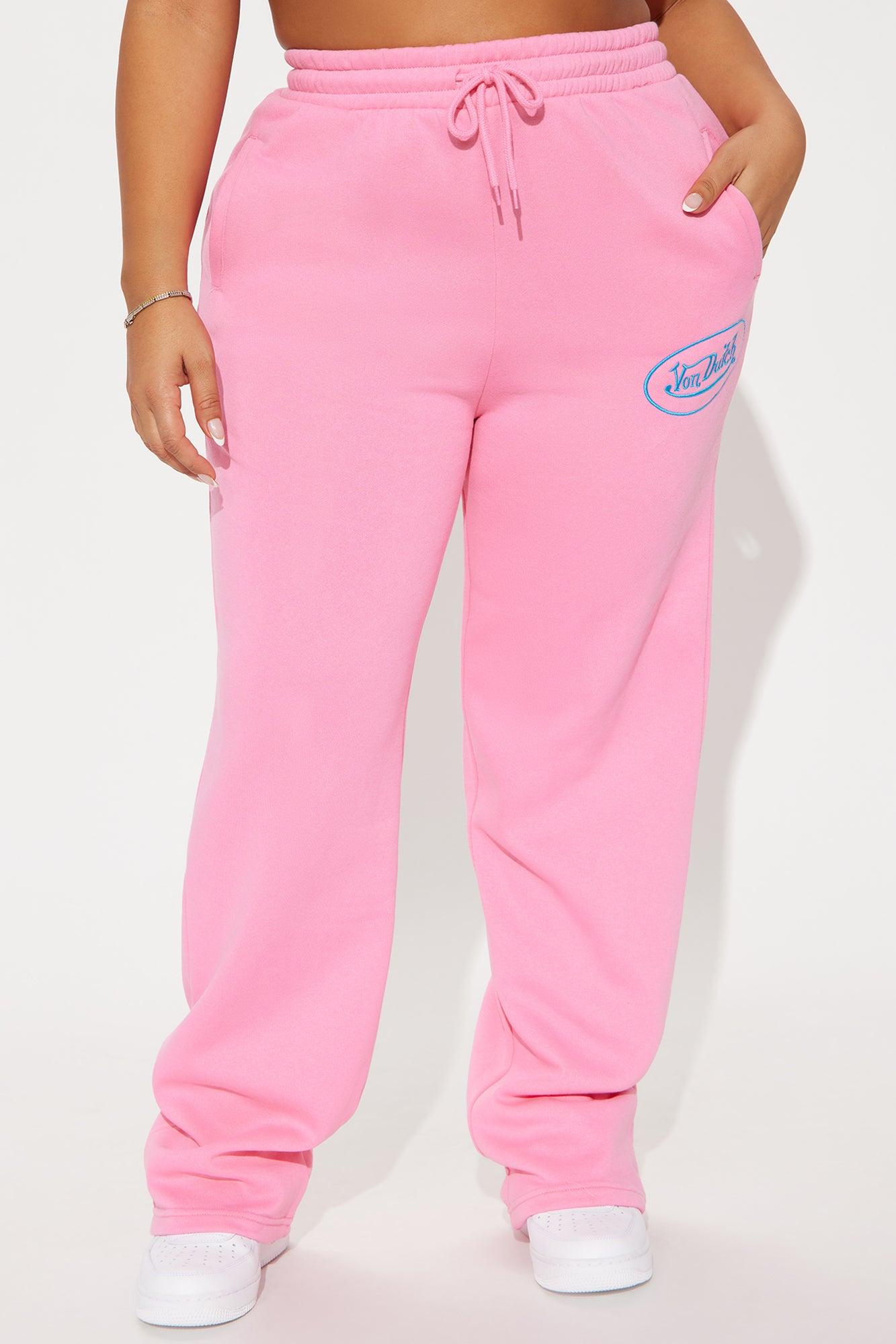 Von Dutch Timeless Wide Leg Pant - Pink Product Image