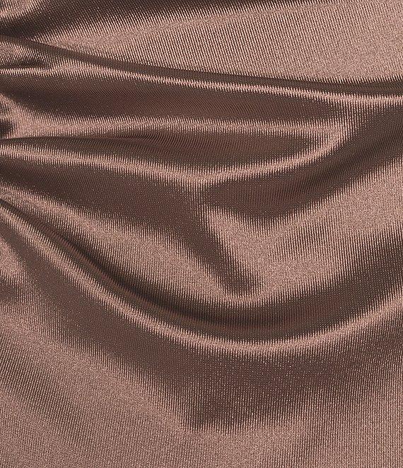 B. Darlin Sweetheart Neck Corset Lace Up Back Side Slit Midi Dress Product Image