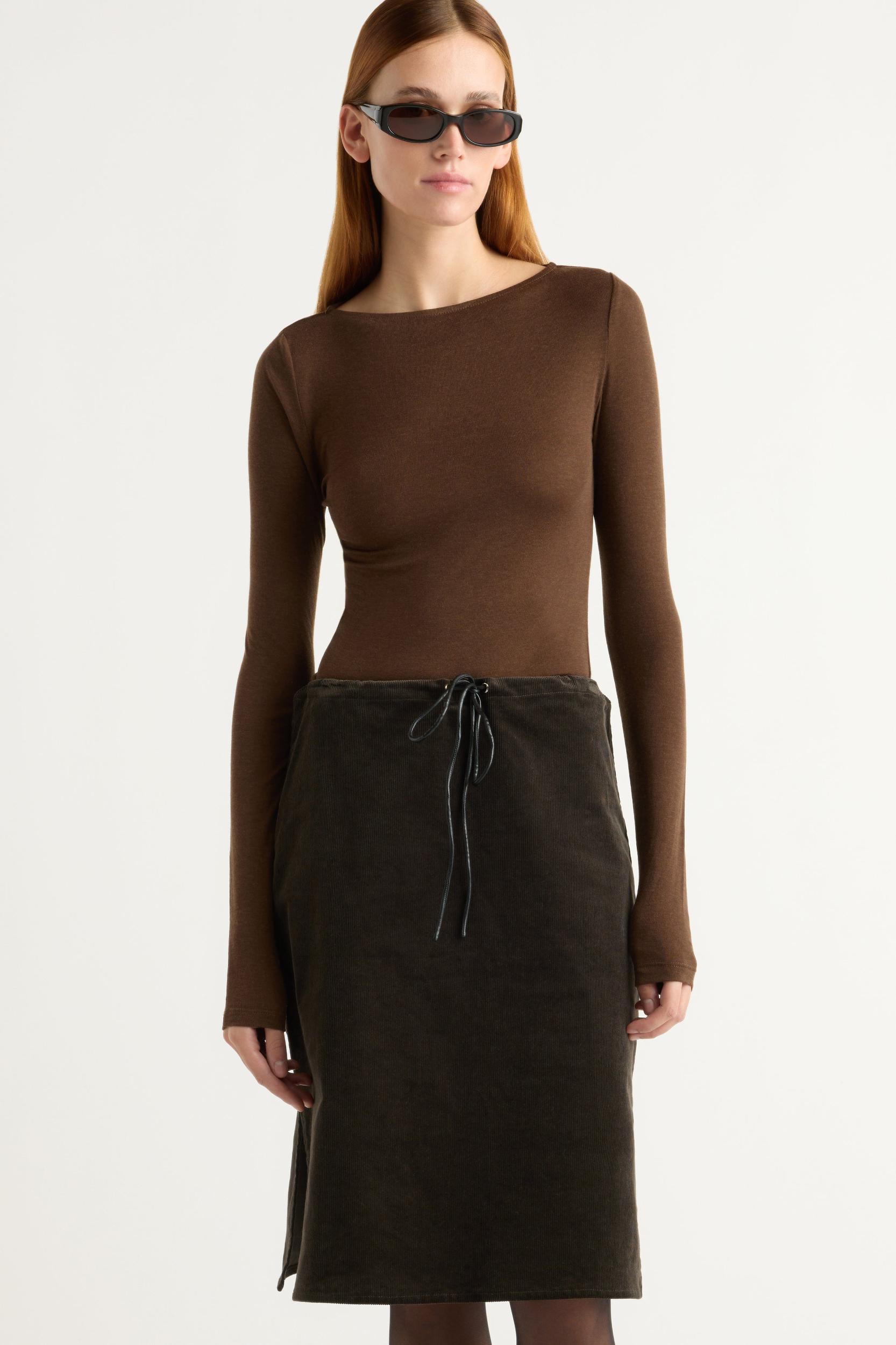 Bellamy Corduroy Tie-Waist Skirt Product Image