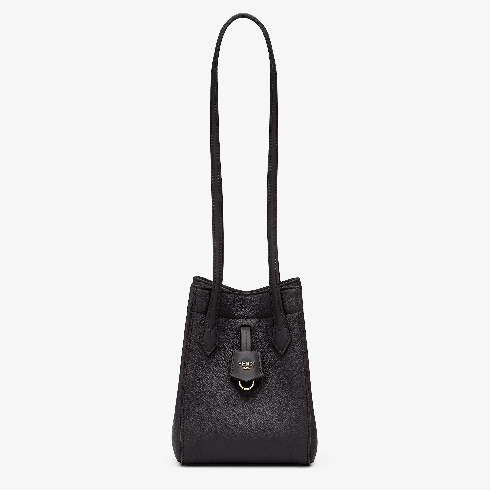Fendi Origami MiniBlack leather mini bag that can be transformed Product Image