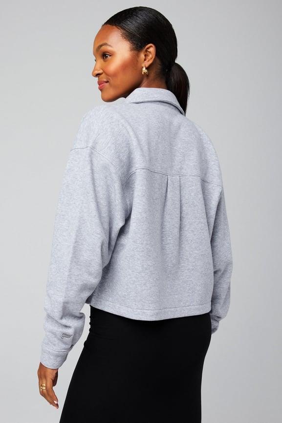Cozy Fleece Cropped Shirt Jacket Product Image