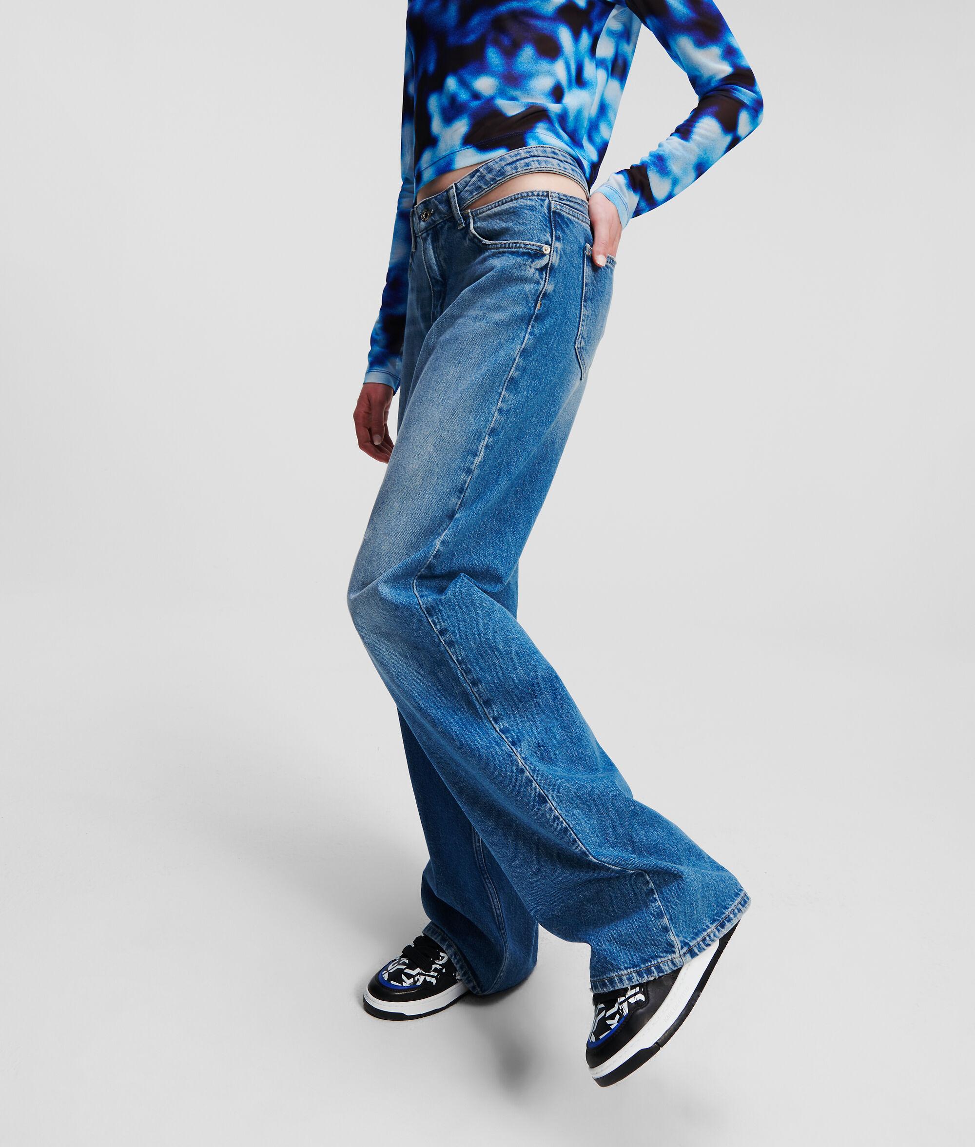 MID-RISE RELAXED JEANS WITH CUT-OUT WAIST Product Image
