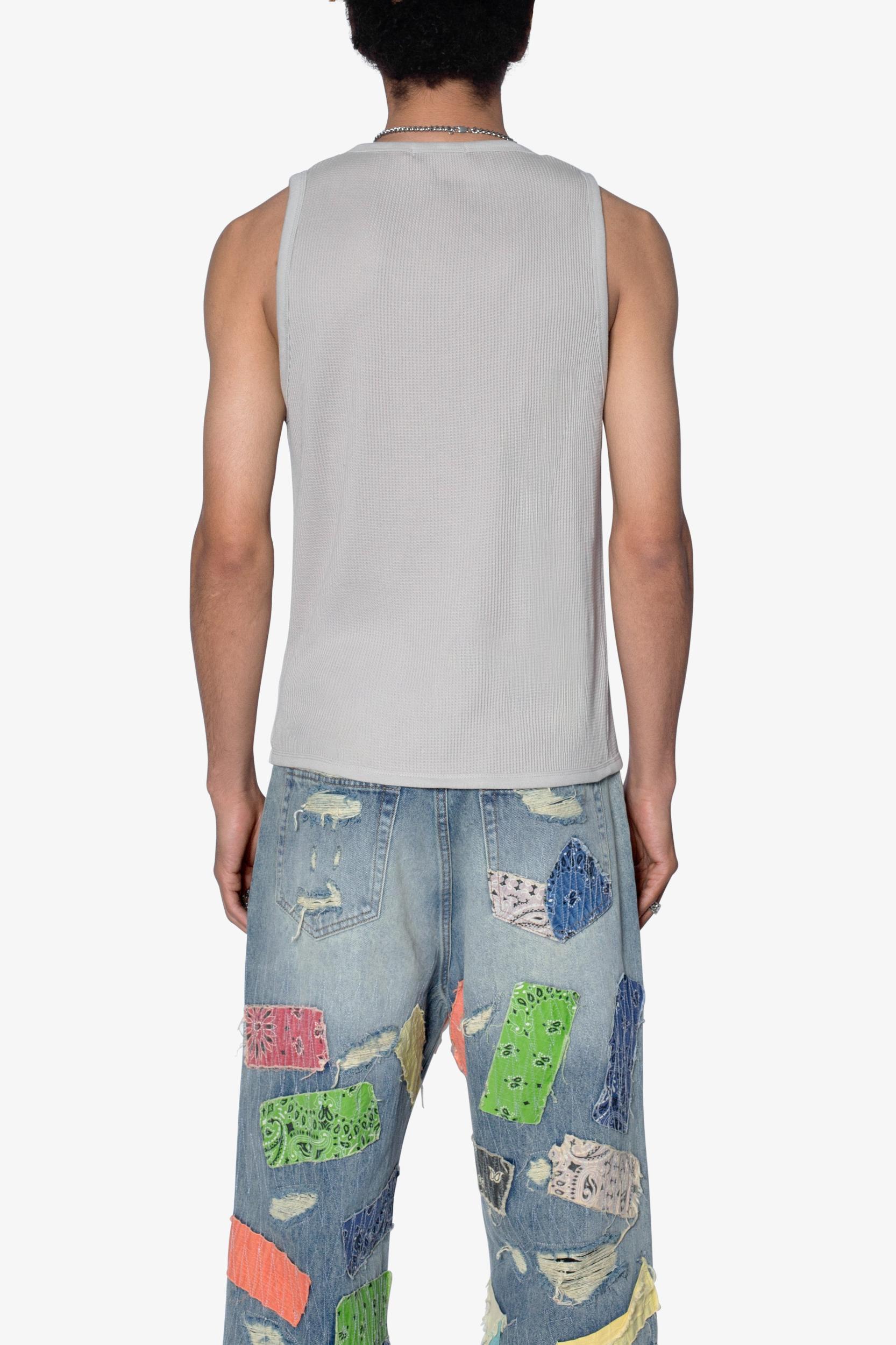 Waffle Knit Tank - Grey Product Image