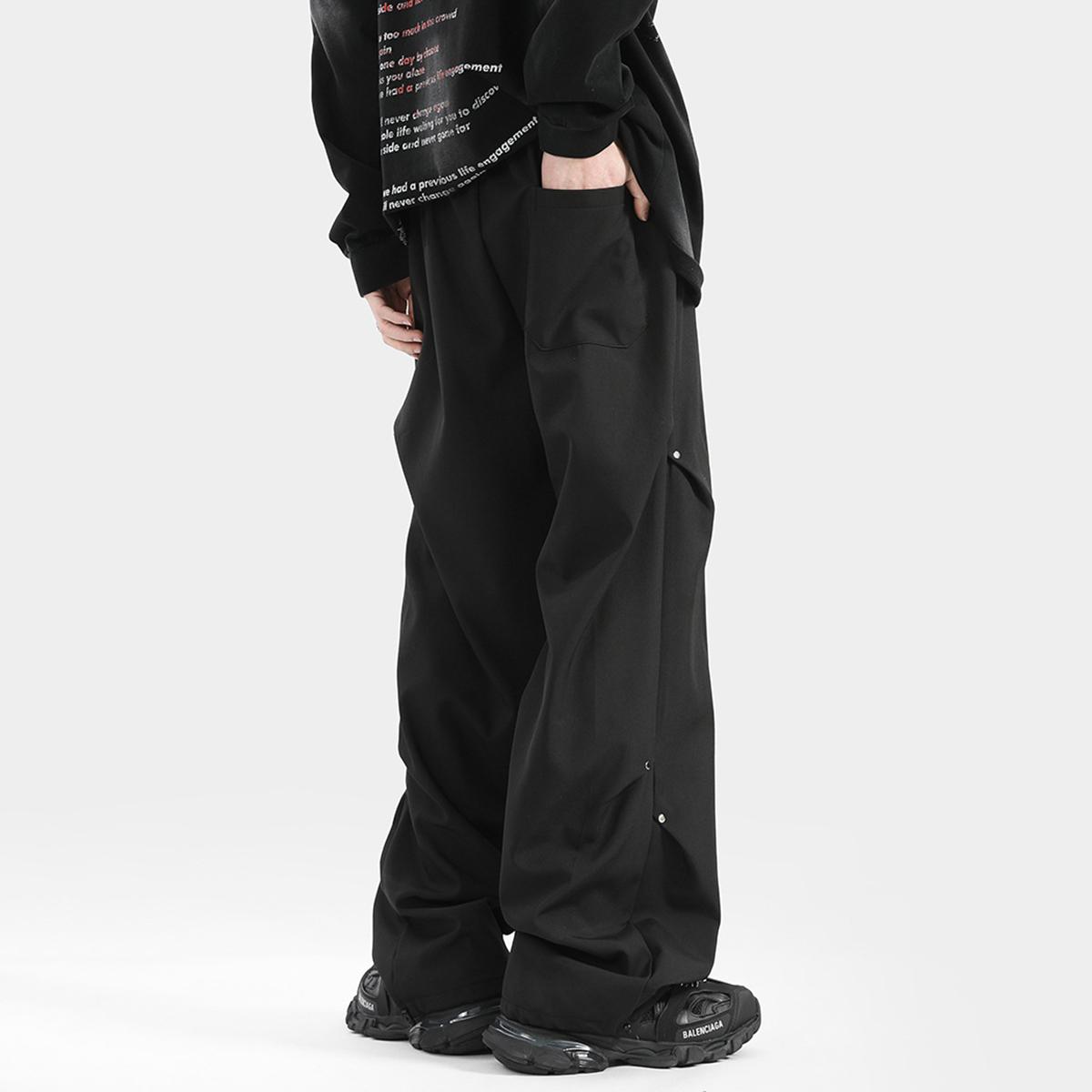 Sopula Men's Trendy Rivet Handsome Straight Pants Product Image