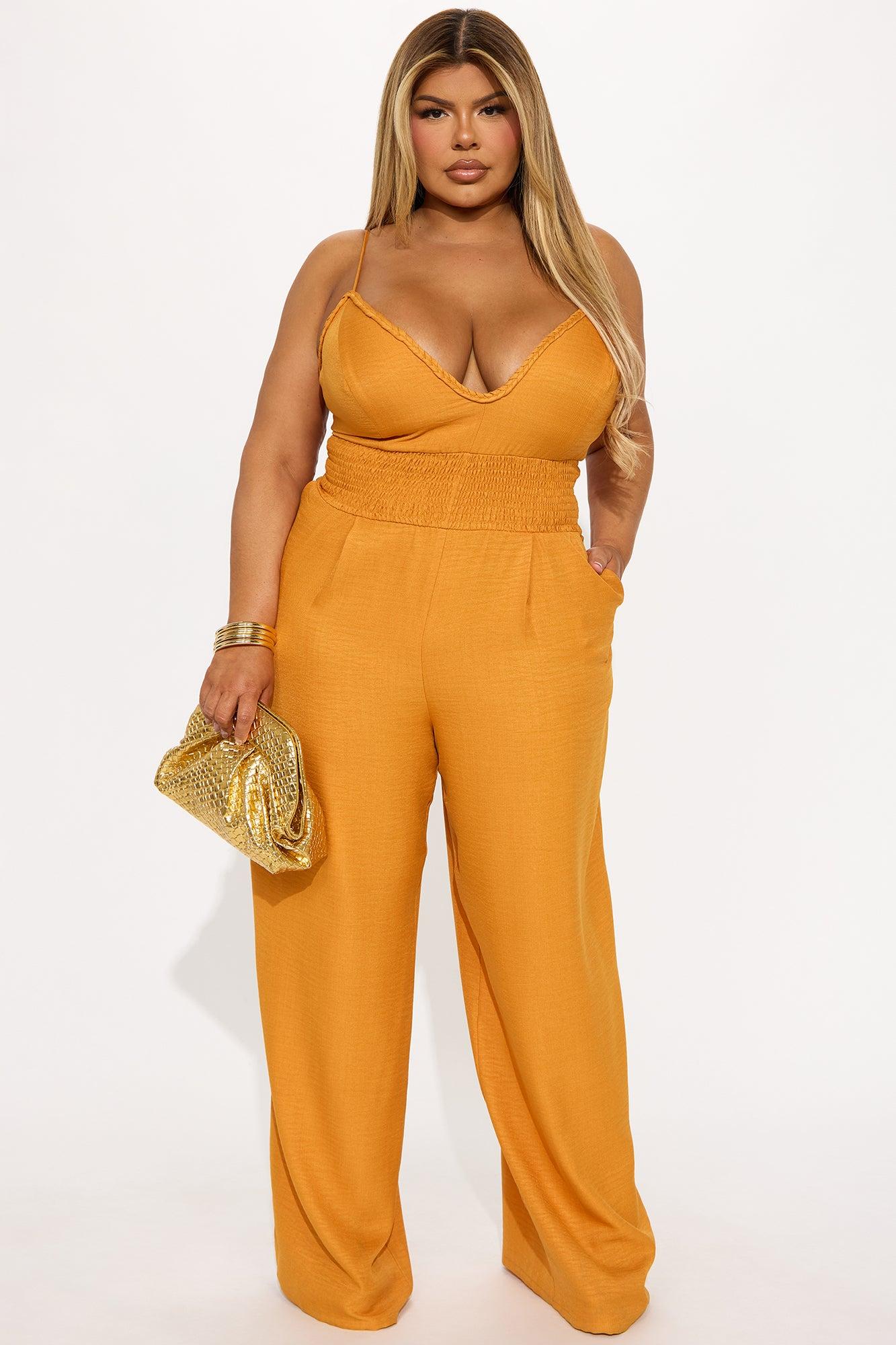Vacay Mami Jumpsuit - Mustard Product Image