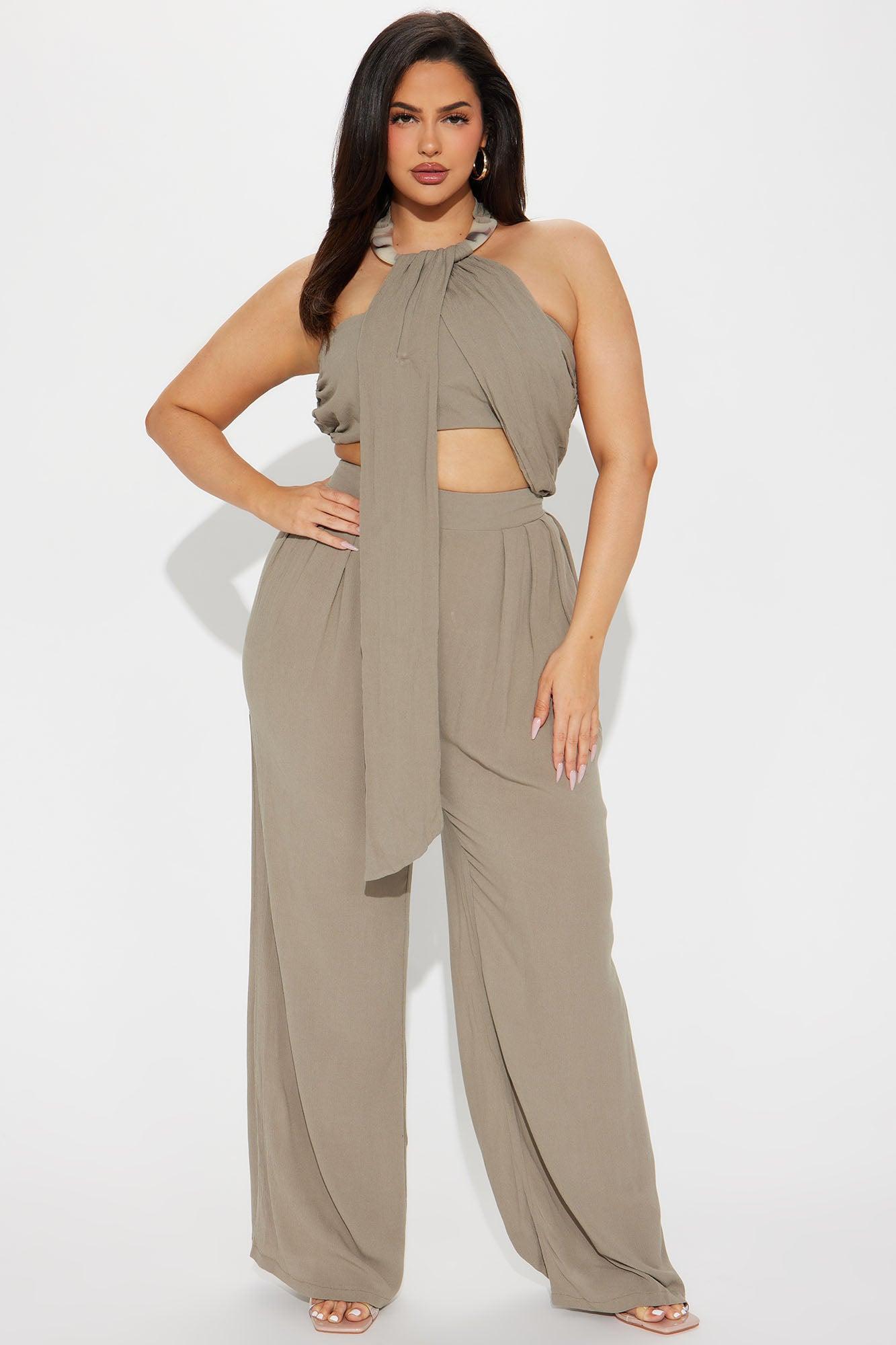 Under The Sun Pant Set - Olive Product Image