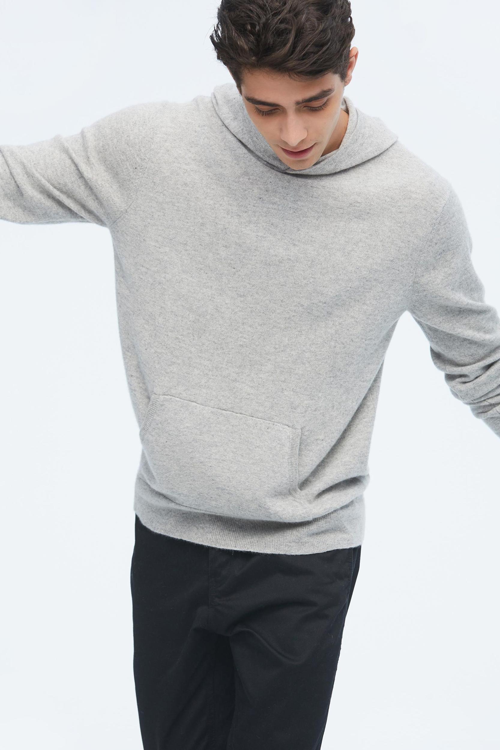 Cashmere Pullover Hoodie For Men Product Image