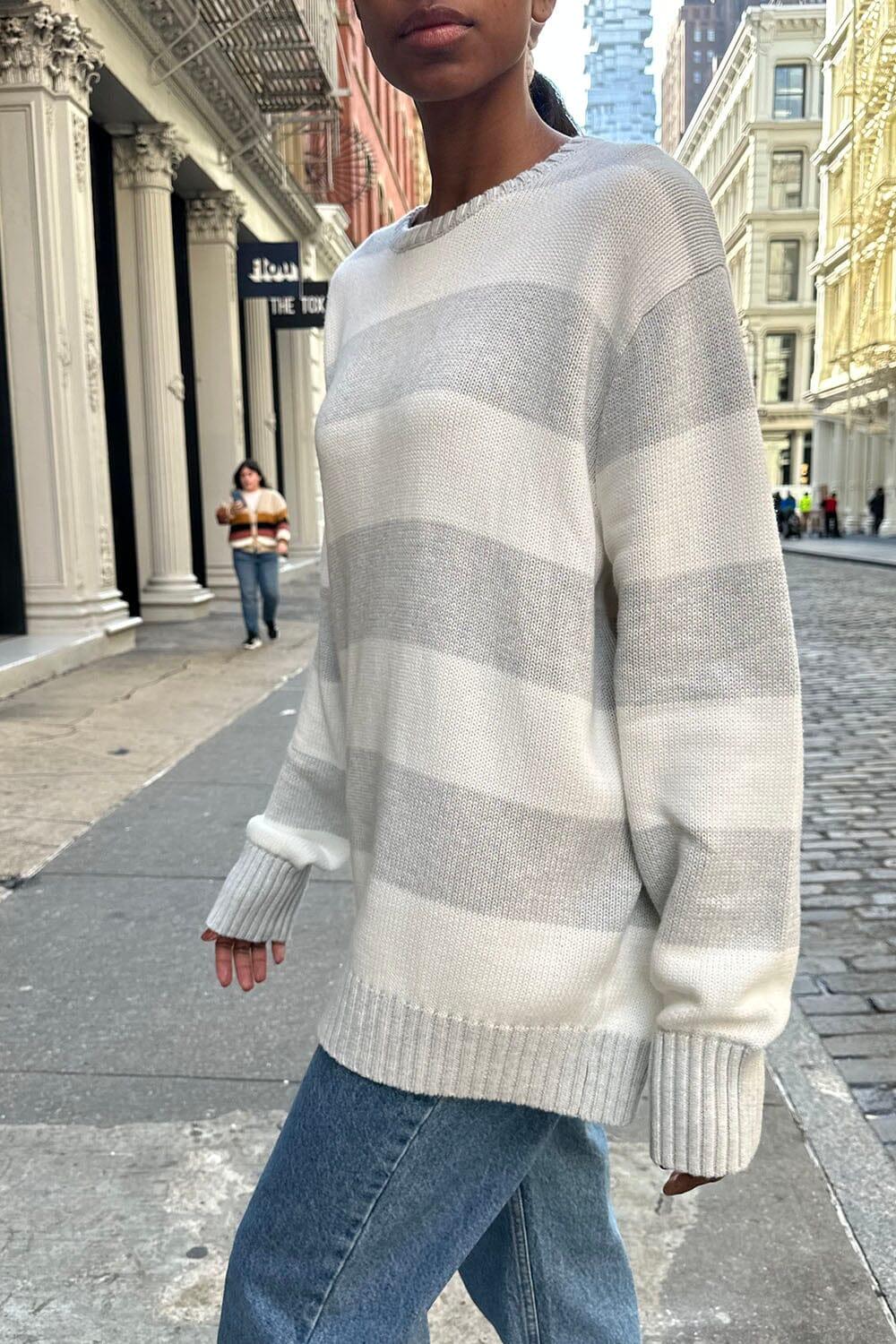 Brianna Cotton Thick Stripe Sweater Product Image