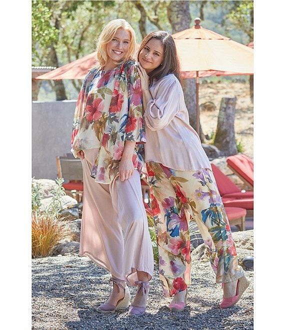 Bryn Walker Osca Viscose Satin Wide Leg Pull-On Pants Product Image