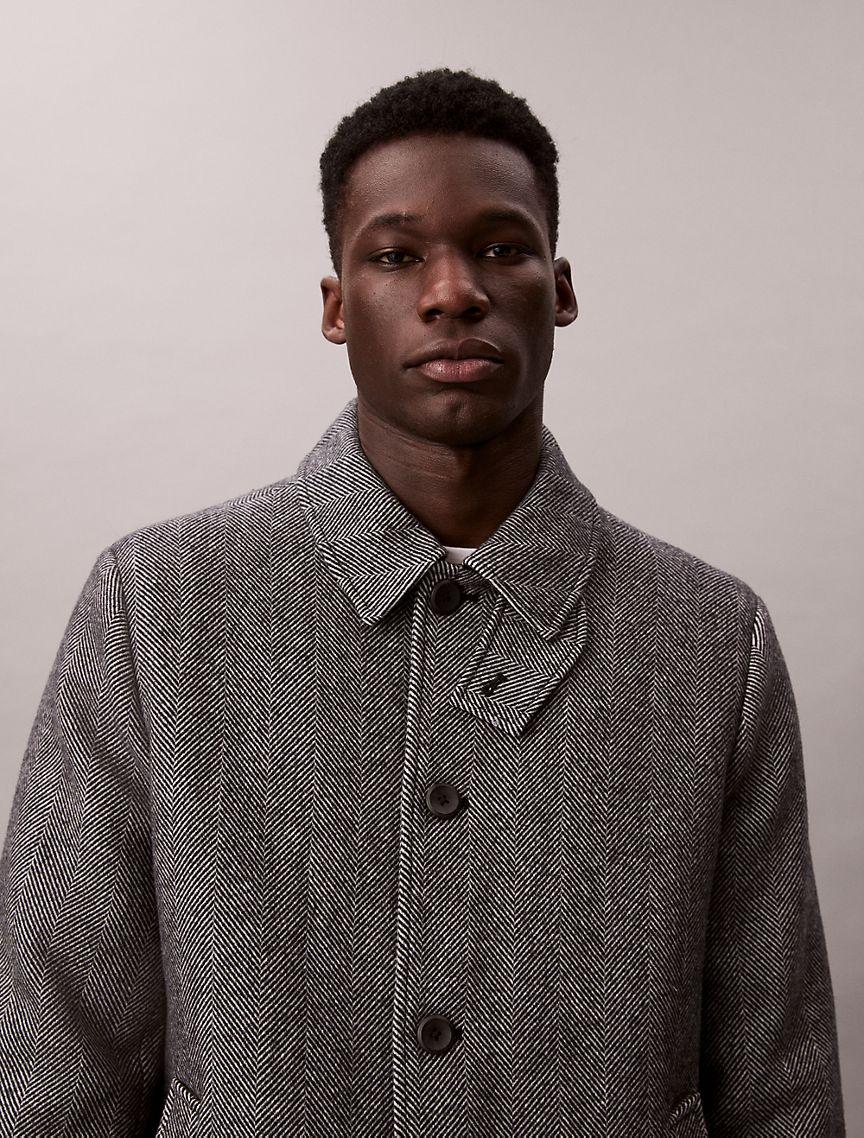 Tech Wool Blend Tailored Coat Product Image