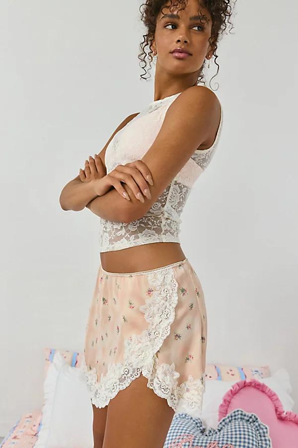 Out From Under Luccia Lace Trim Mini Slip Skirt Womens at Urban Outfitters Product Image