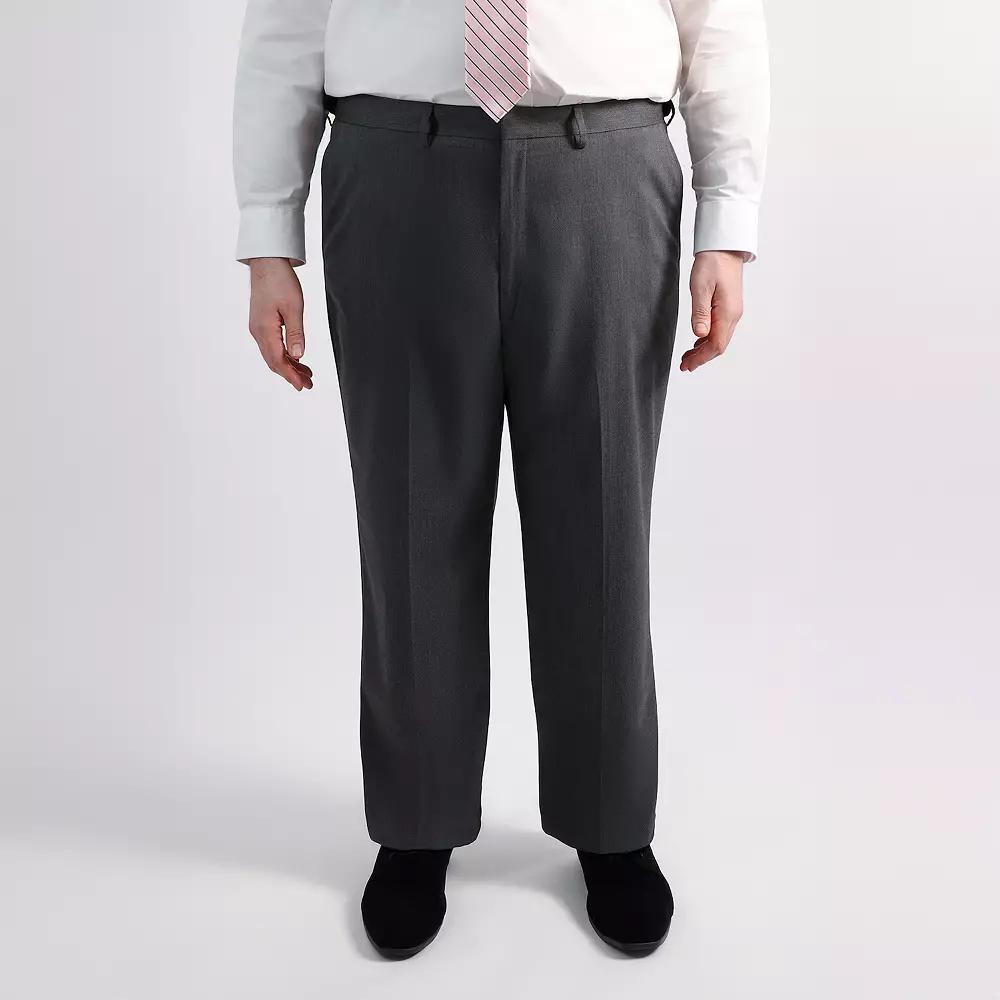 Big & Tall J.M. Haggar™ Diamond Weave Tailored Fit Flat Front Suit Separates Pant, Men's,  Product Image