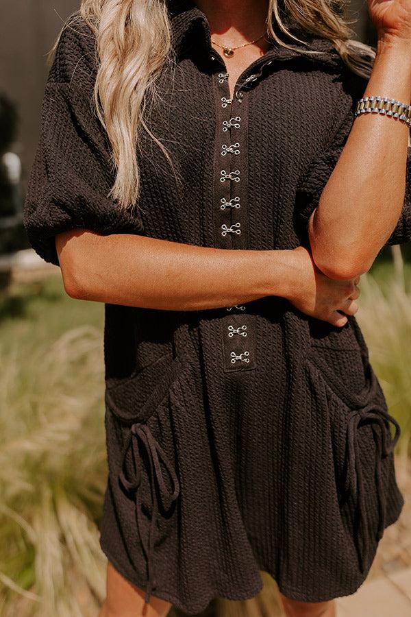 Down By The Lake Romper in Black Product Image