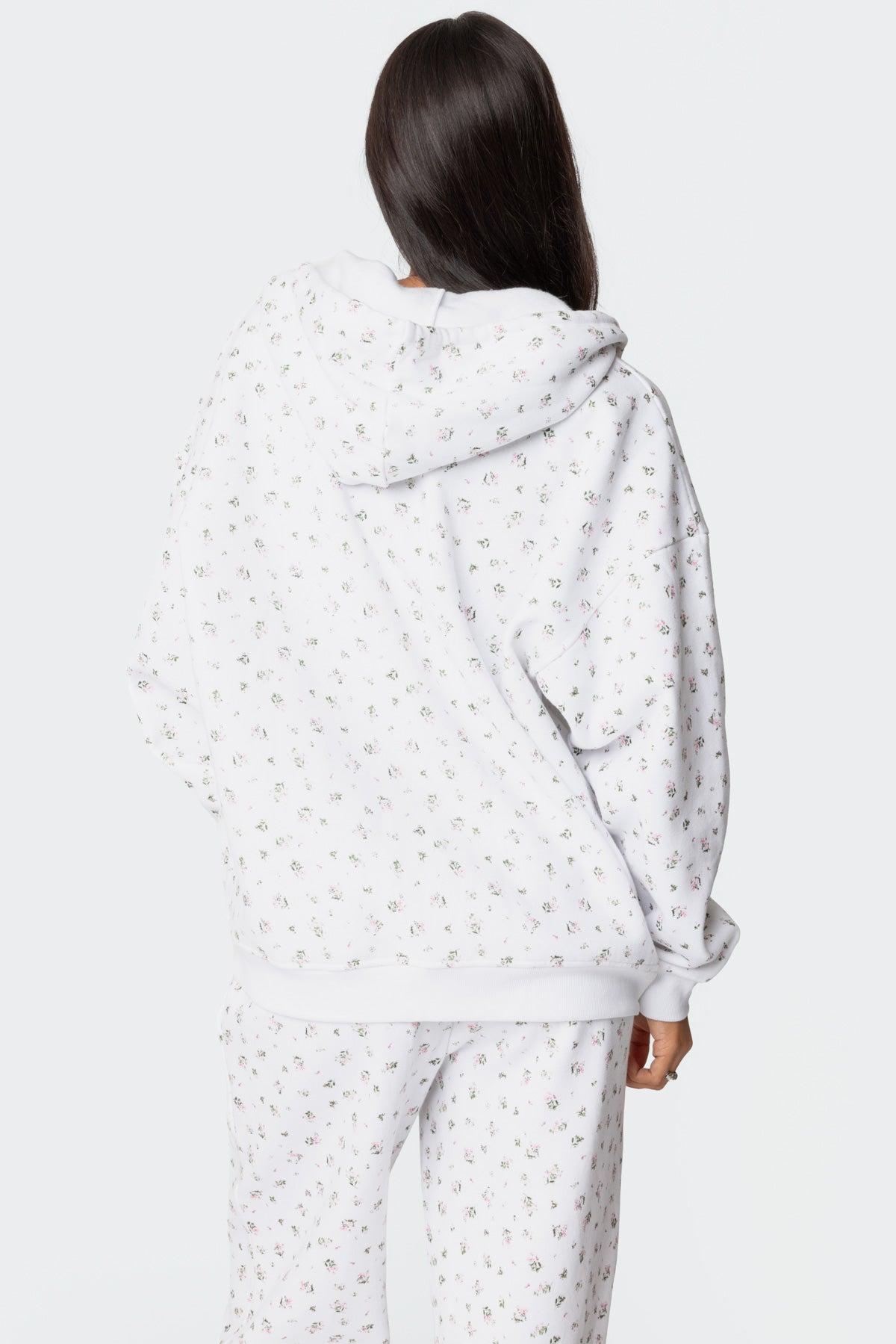 Bouquet Oversized Zip Up Hoodie Product Image