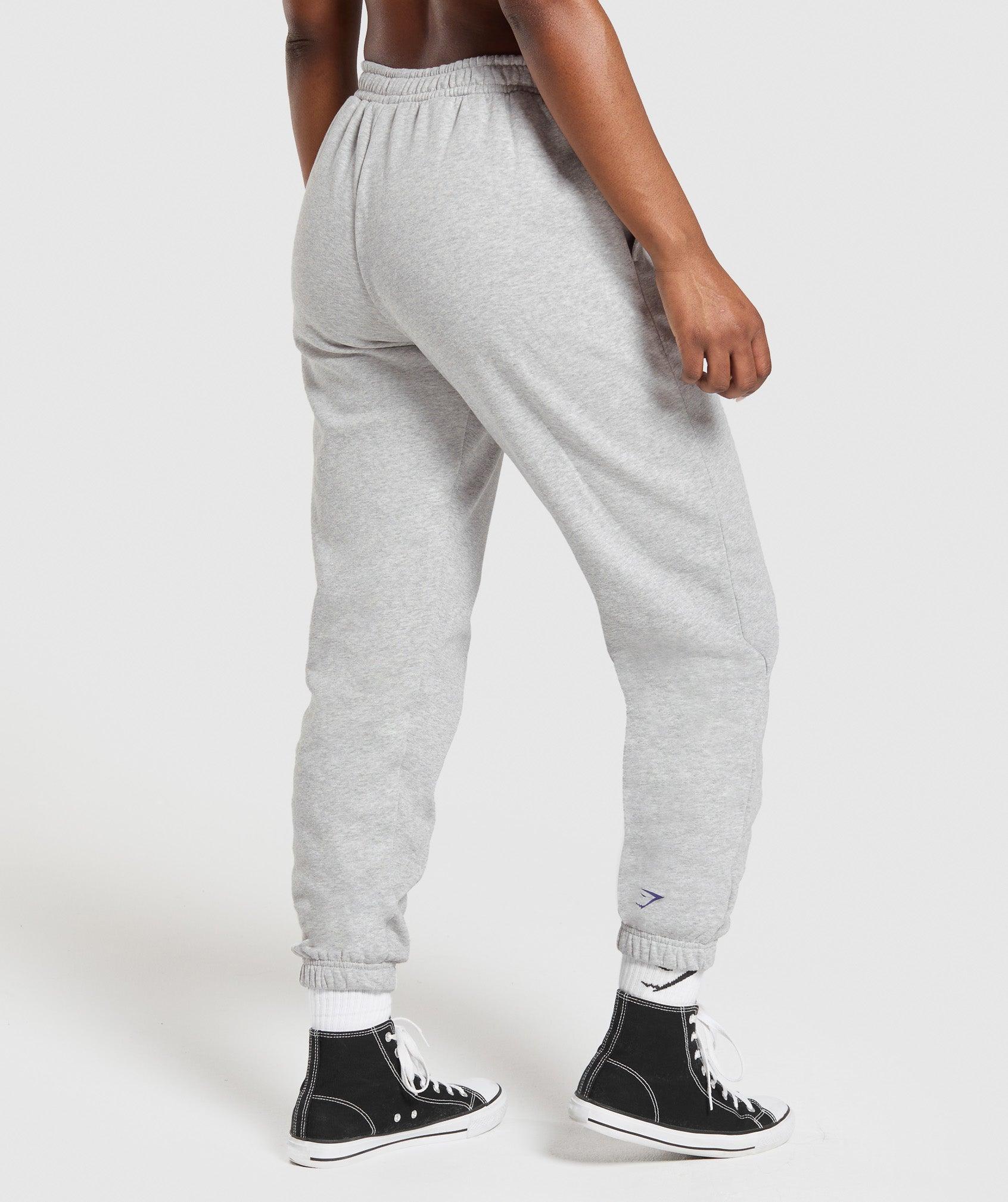 Gymshark Heavy Duty Graphic Loopback Jogger - Light Grey Core Marl Female Product Image