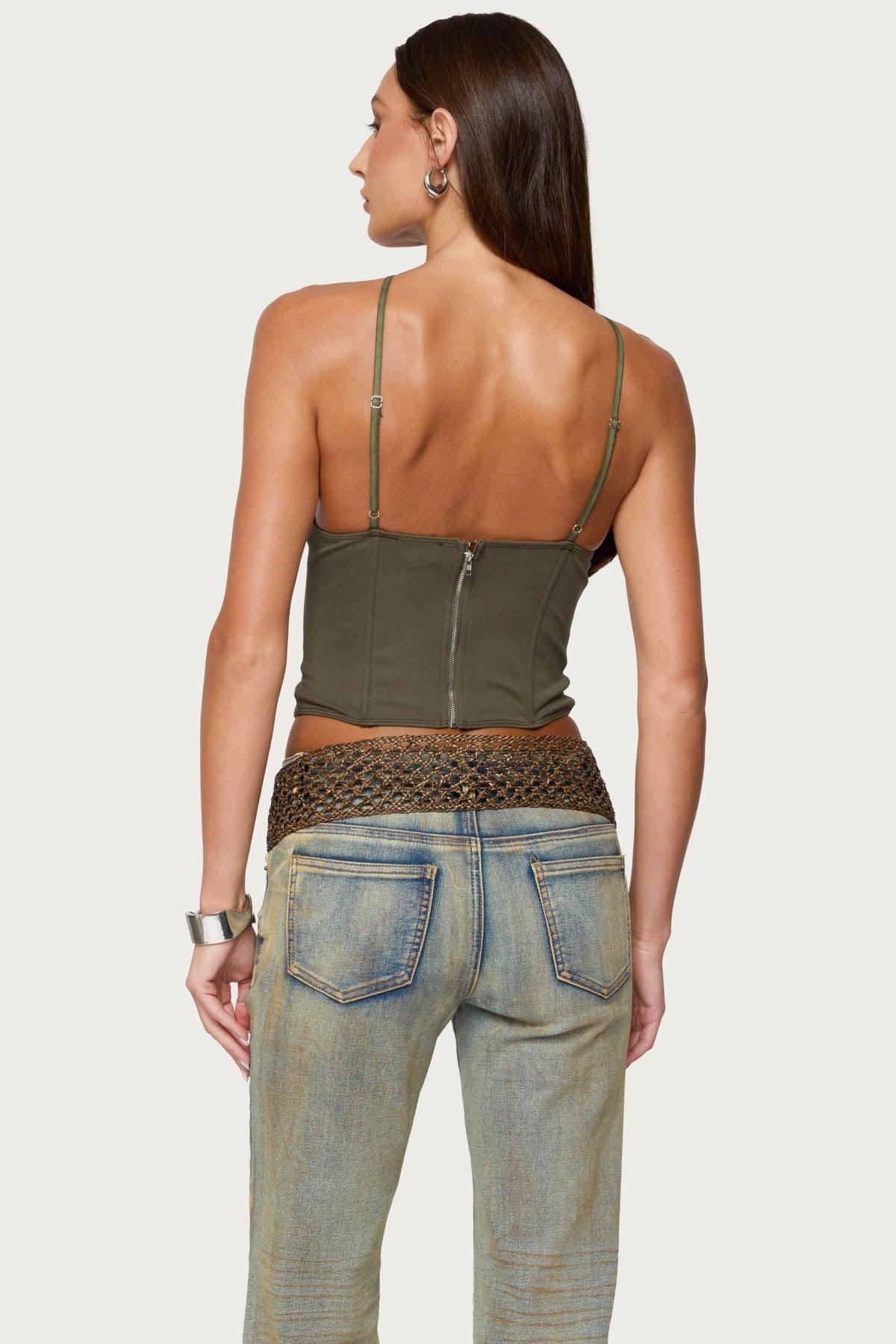 Lou Crossover Beaded Corset Product Image