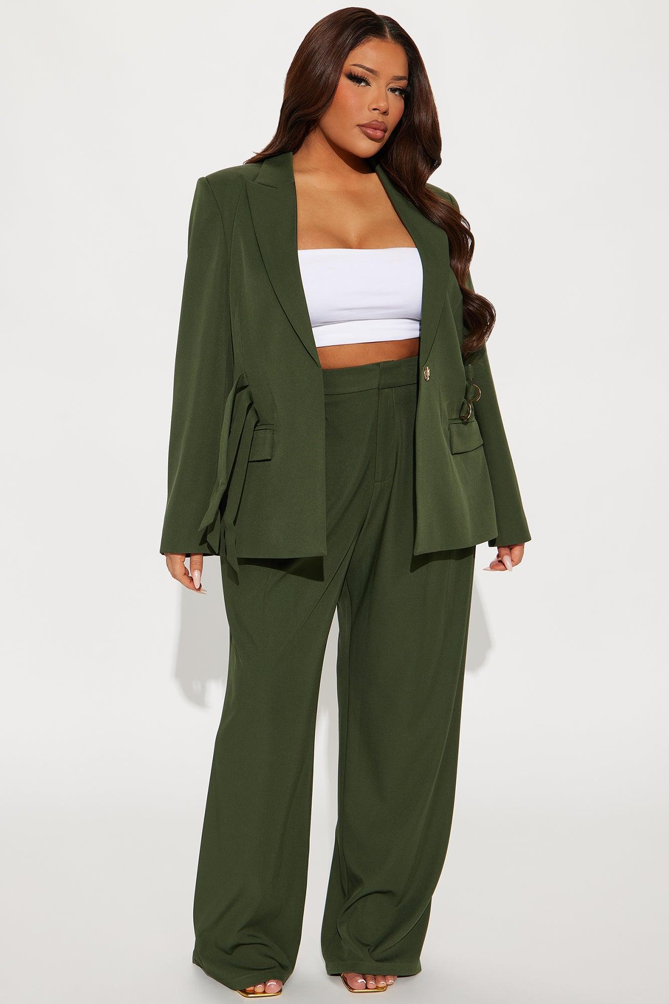 Keep Your Cool Wide Leg Trouser - Hunter Product Image