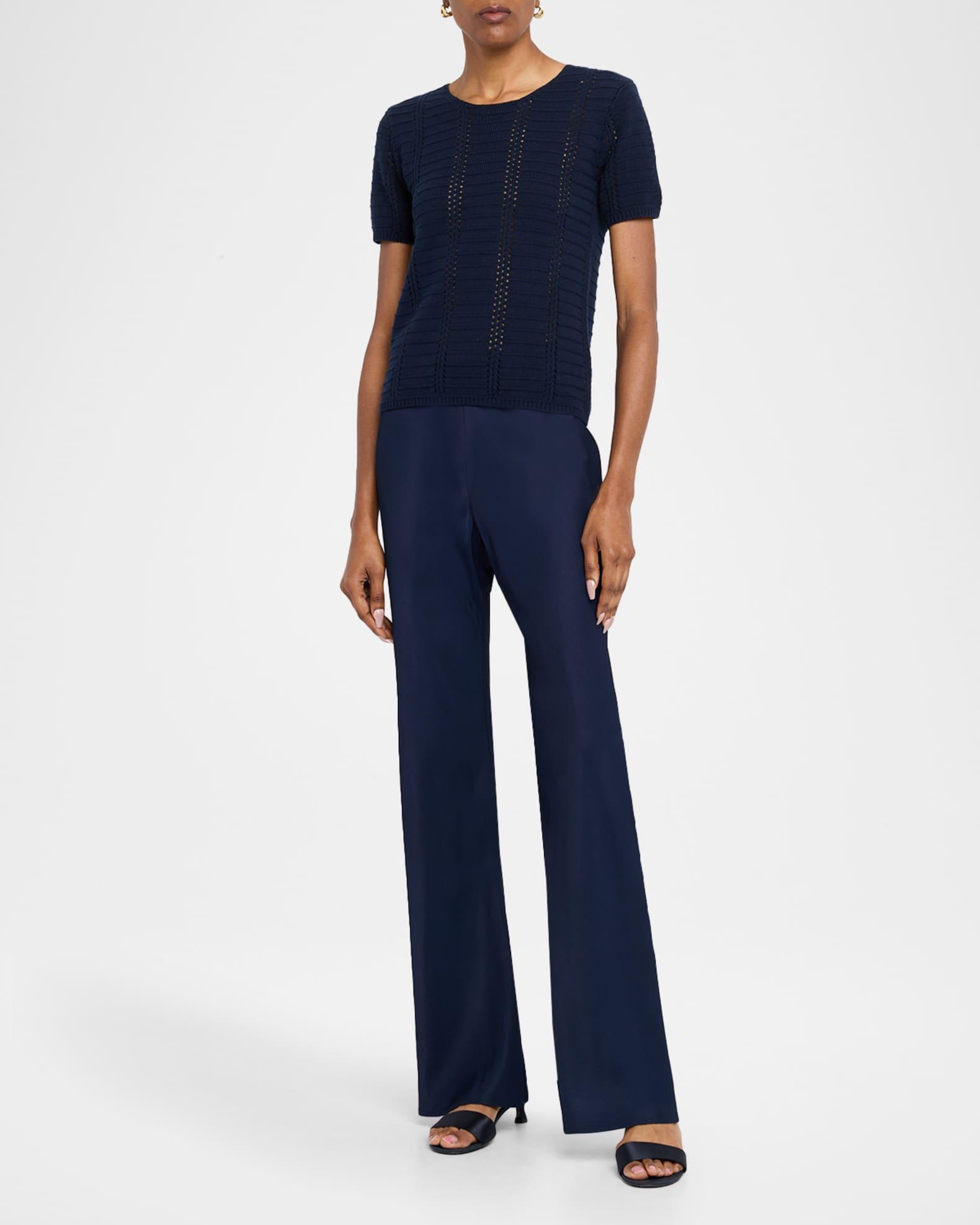 Rio Bias-Cut Satin Flare Pants Product Image