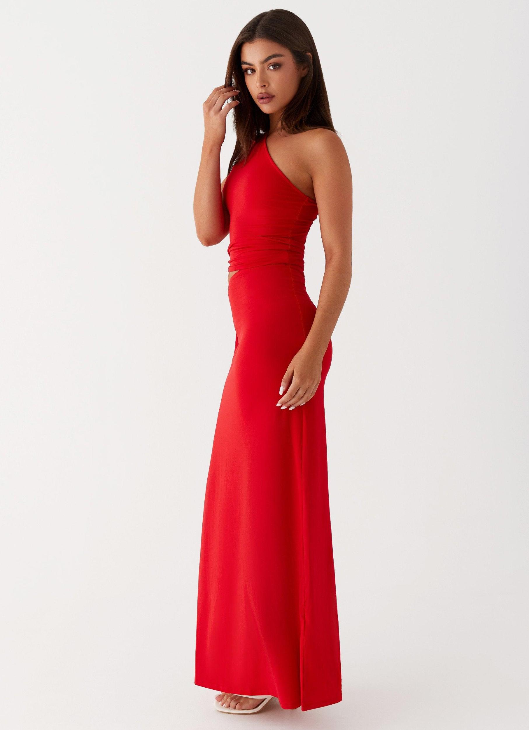 Love Me Tie Maxi Dress - Red Product Image