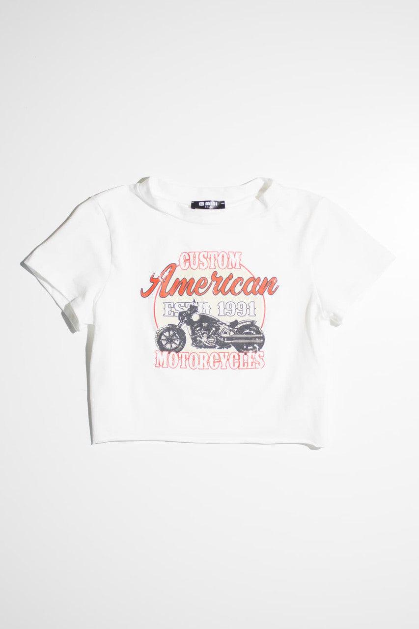 American Custom Motorcycles Cropped Tee Product Image