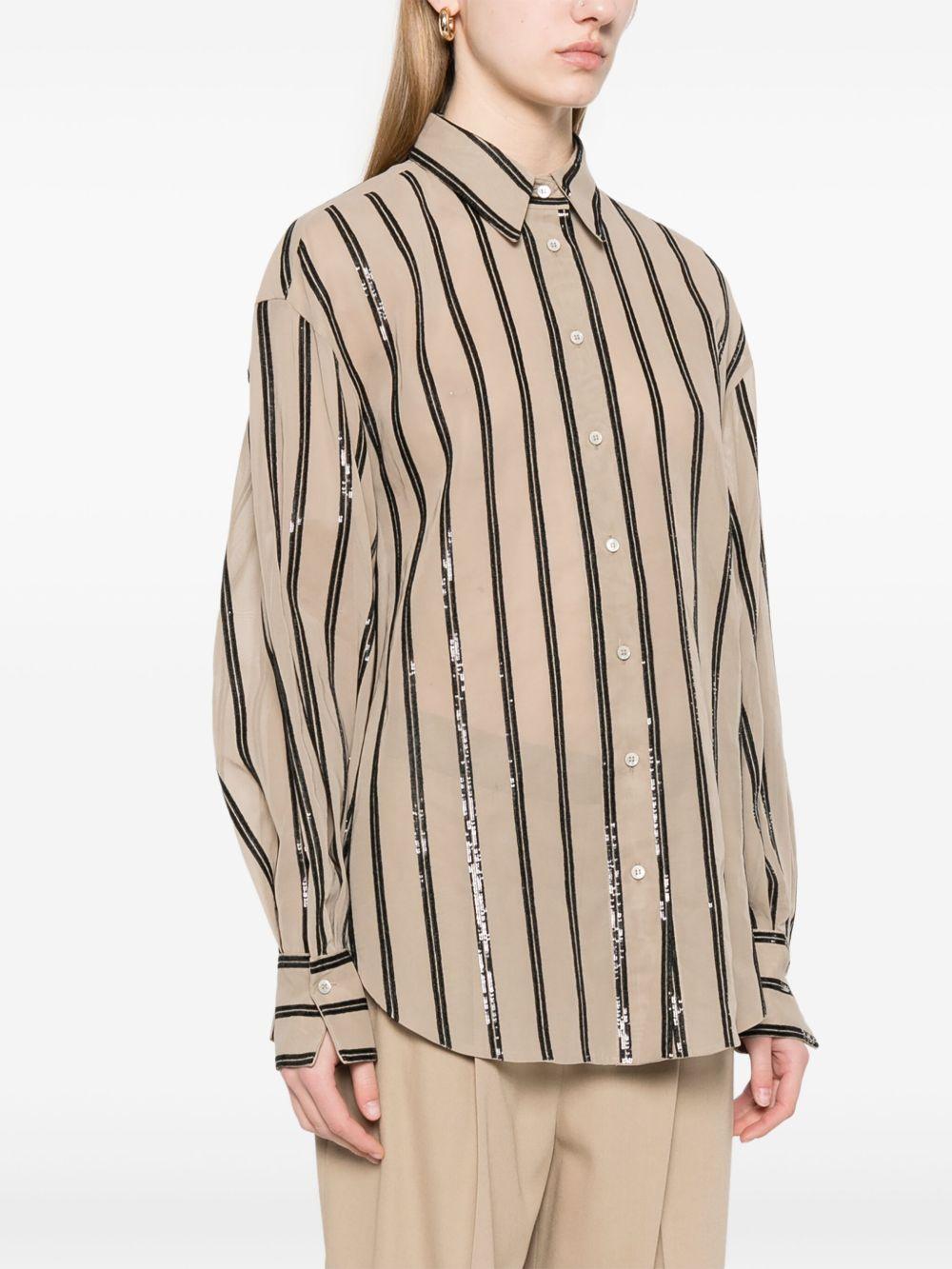 sequin-stripes shirt Product Image