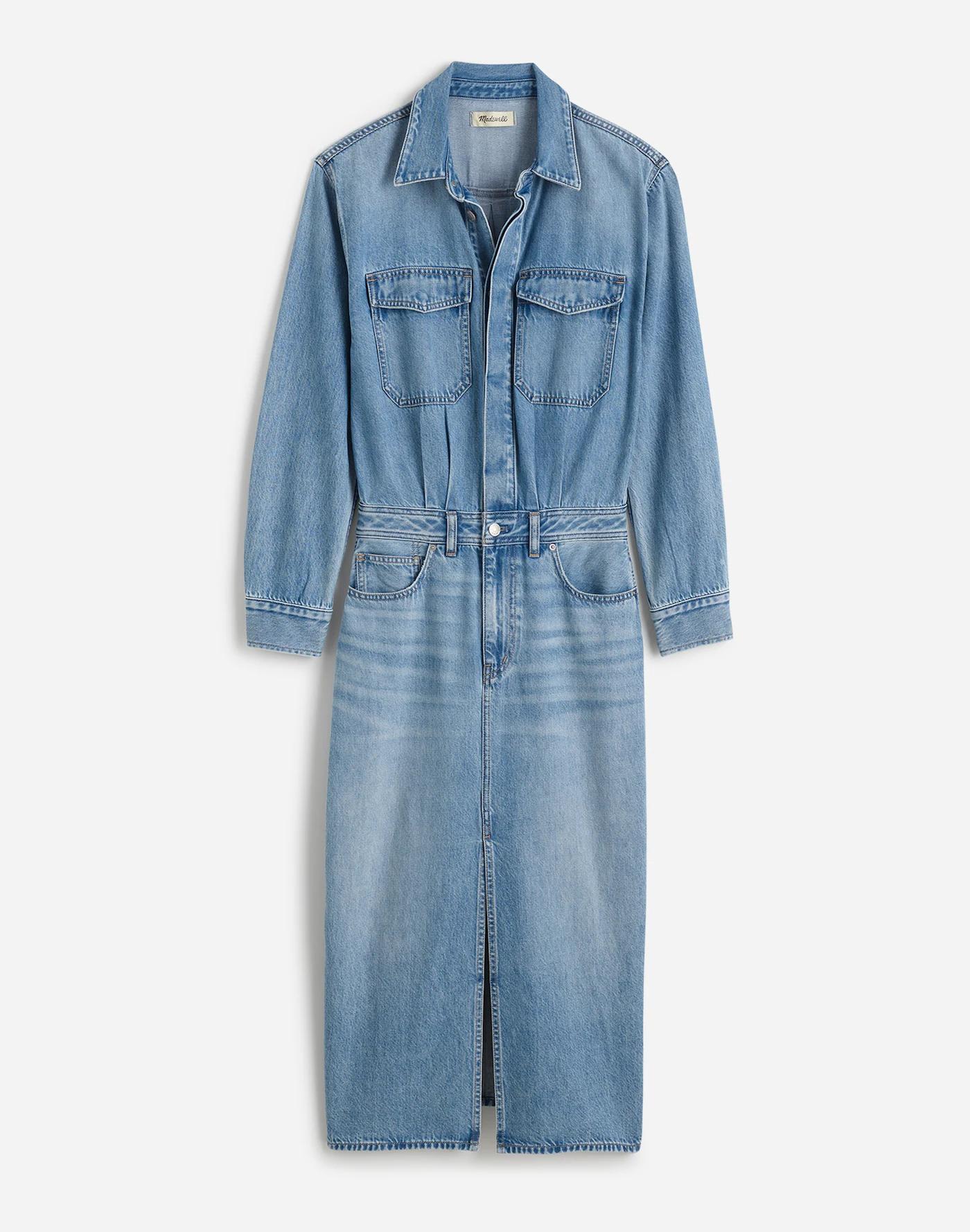 Denim Midi Shirtdress in Altoona Wash Product Image