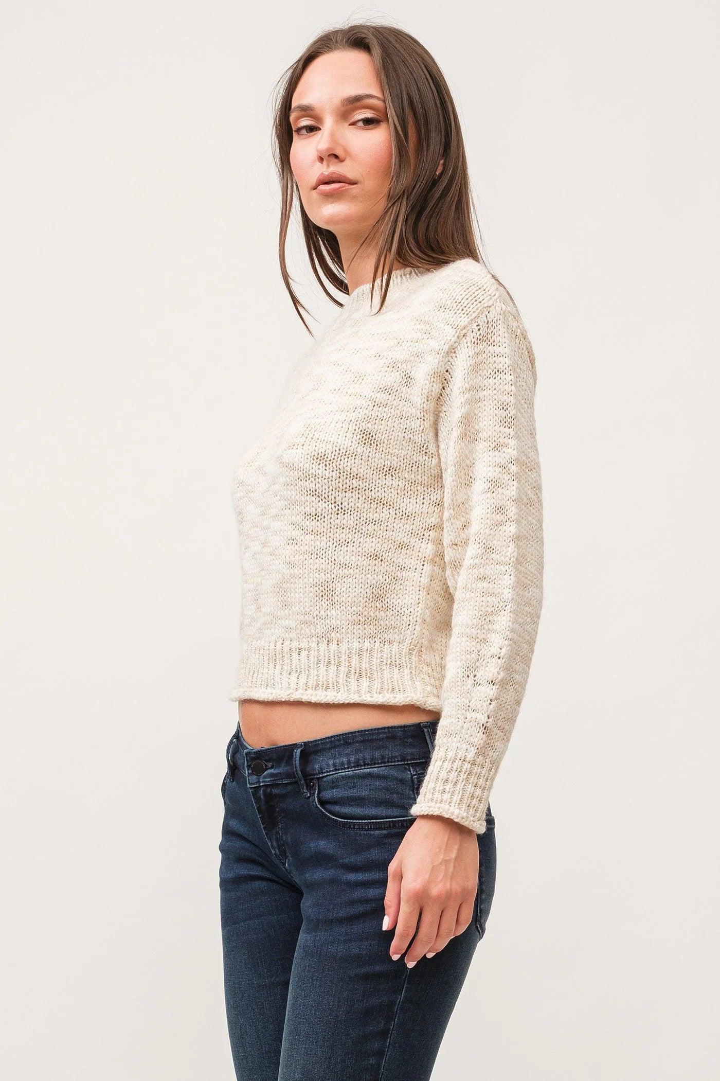 Britney Lurex Yarn Ribbed Cuff Sweater Product Image