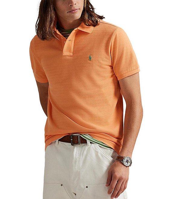 Polo Ralph Lauren Custom Slim Fit Solid Mesh Polo Shirt Product Image