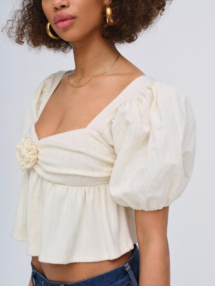 Valencia Top — Cream Product Image